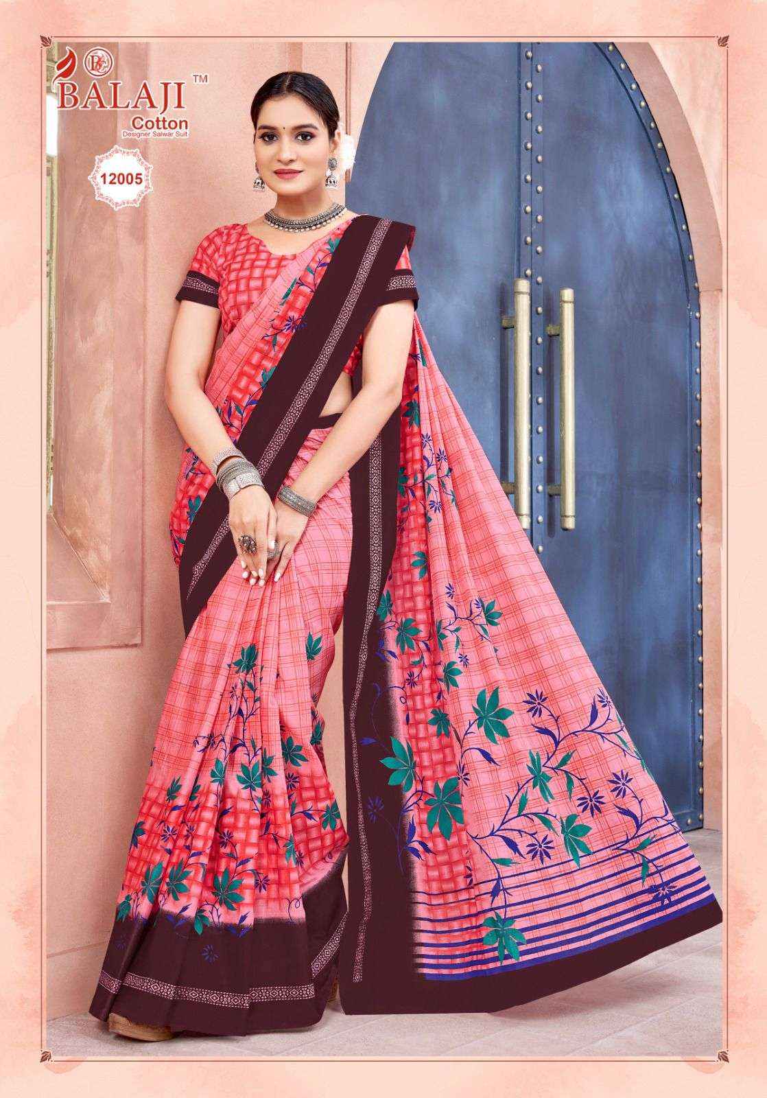 BALAJI COTTON LEELAVATHI VOL 12 SAREE ( 20 PCS CATALOG )