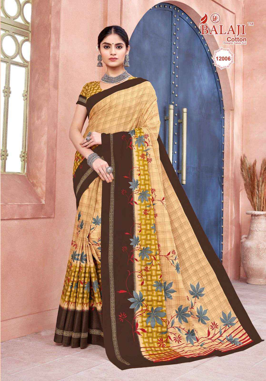 BALAJI COTTON LEELAVATHI VOL 12 SAREE ( 20 PCS CATALOG )