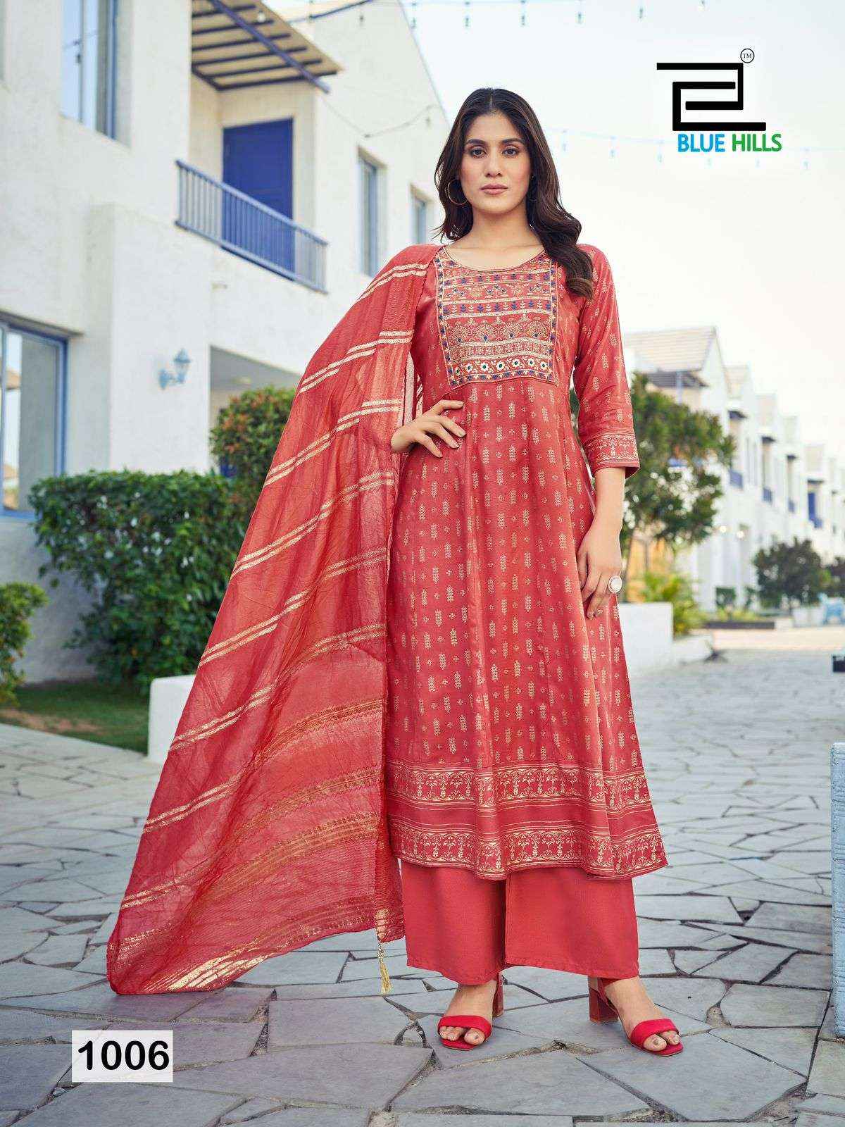 Blue Hills Muskan Designer Readymade Suits  ( 8 pcs Catalog )