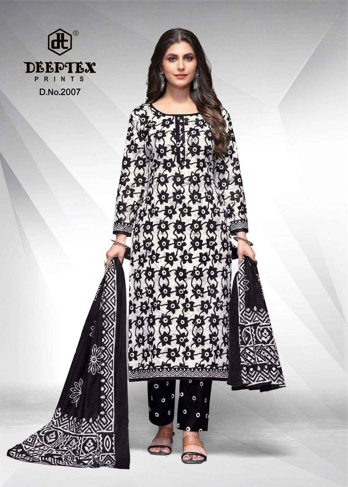 Deeptex Aaliza Vol 2 Black And White Printed Cotton Suit Catalog Exporters (10 pcs catalog )