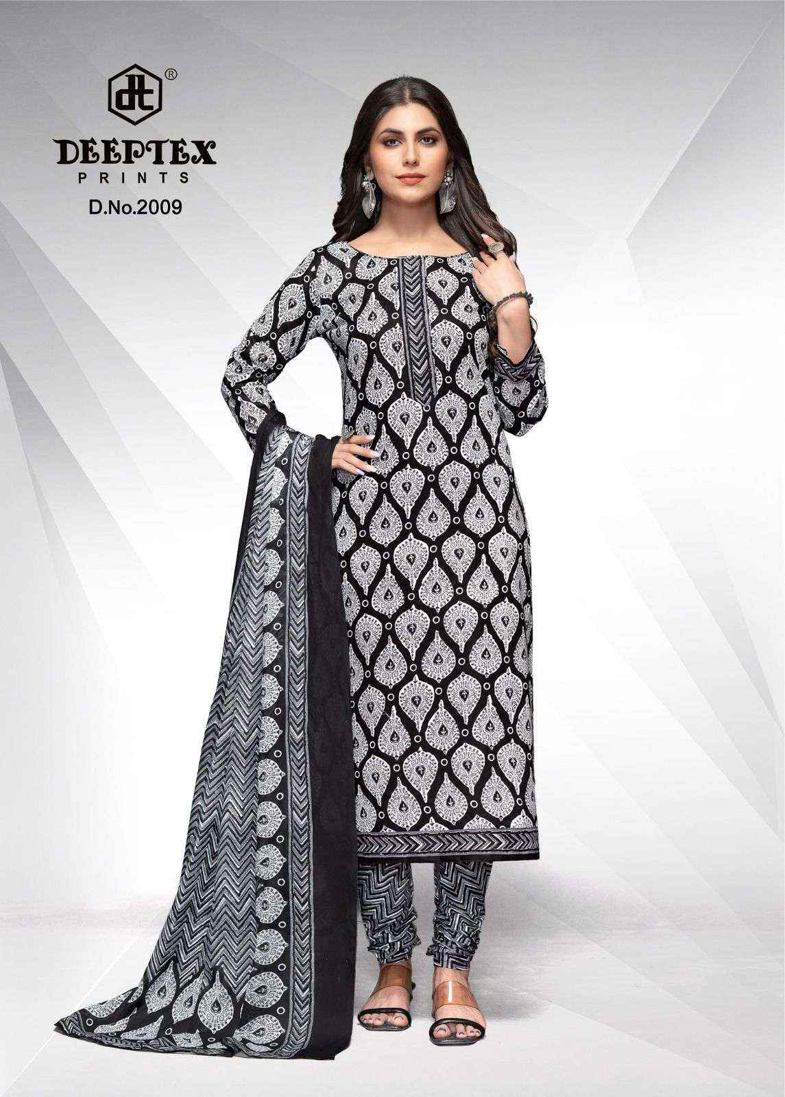 Deeptex Aaliza Vol 2 Black And White Printed Cotton Suit Catalog Exporters (10 pcs catalog )