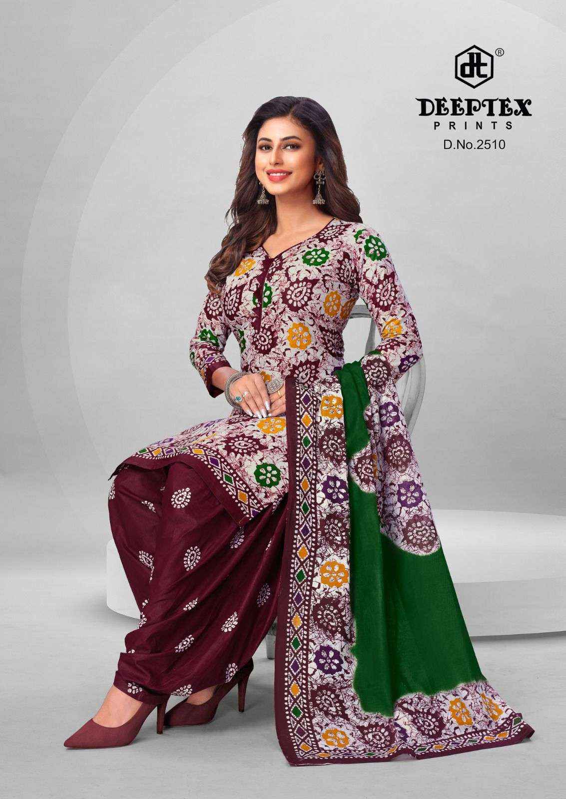 Deeptex Batik Plus Vol 25 Batik Cotton salwar Suits  ( 10 Pcs Catalog )