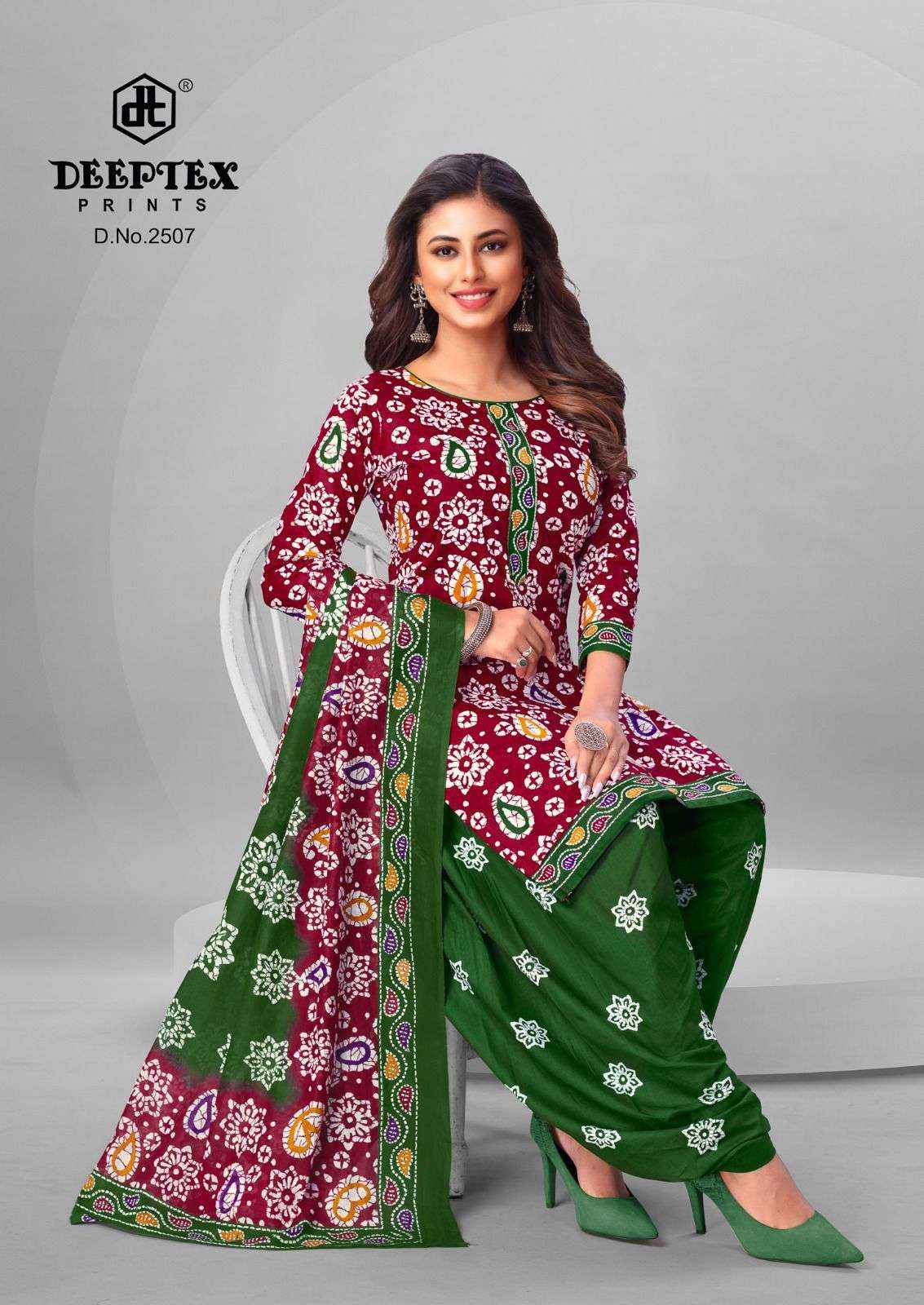 Deeptex Batik Plus Vol 25 Batik Cotton salwar Suits  ( 10 Pcs Catalog )