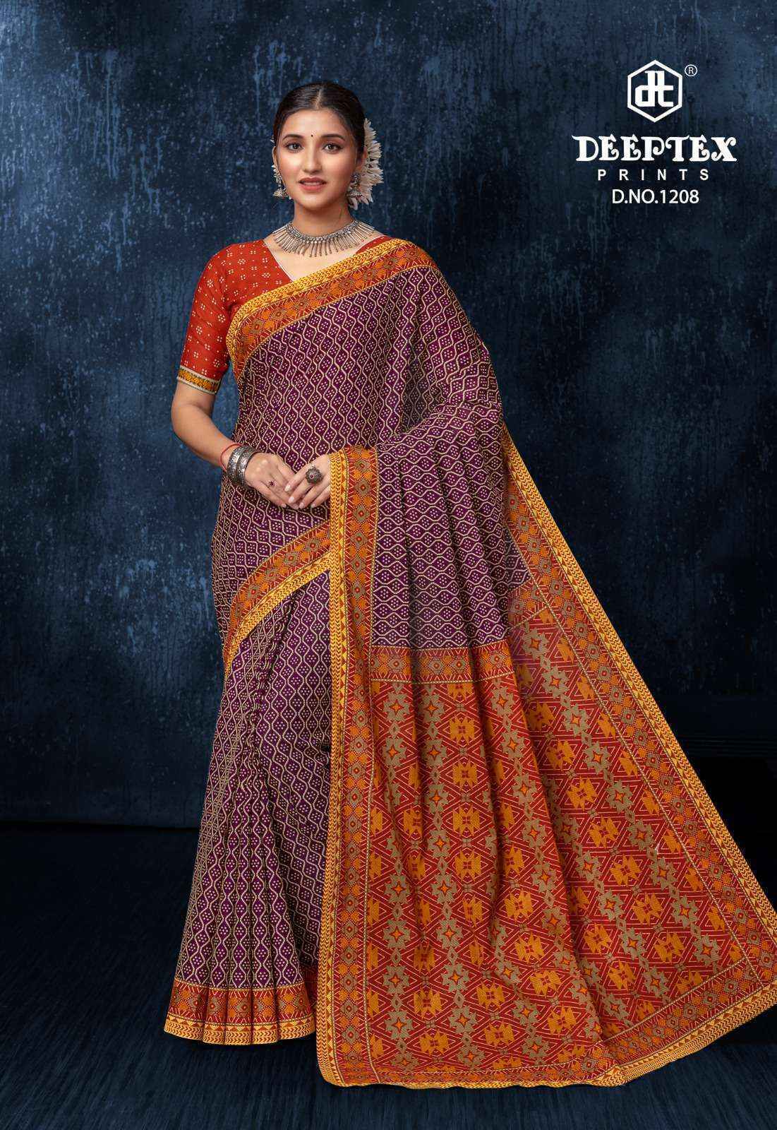 Deeptex Prime Time Vol 12 Cotton Saree 10 pcs Catalogue