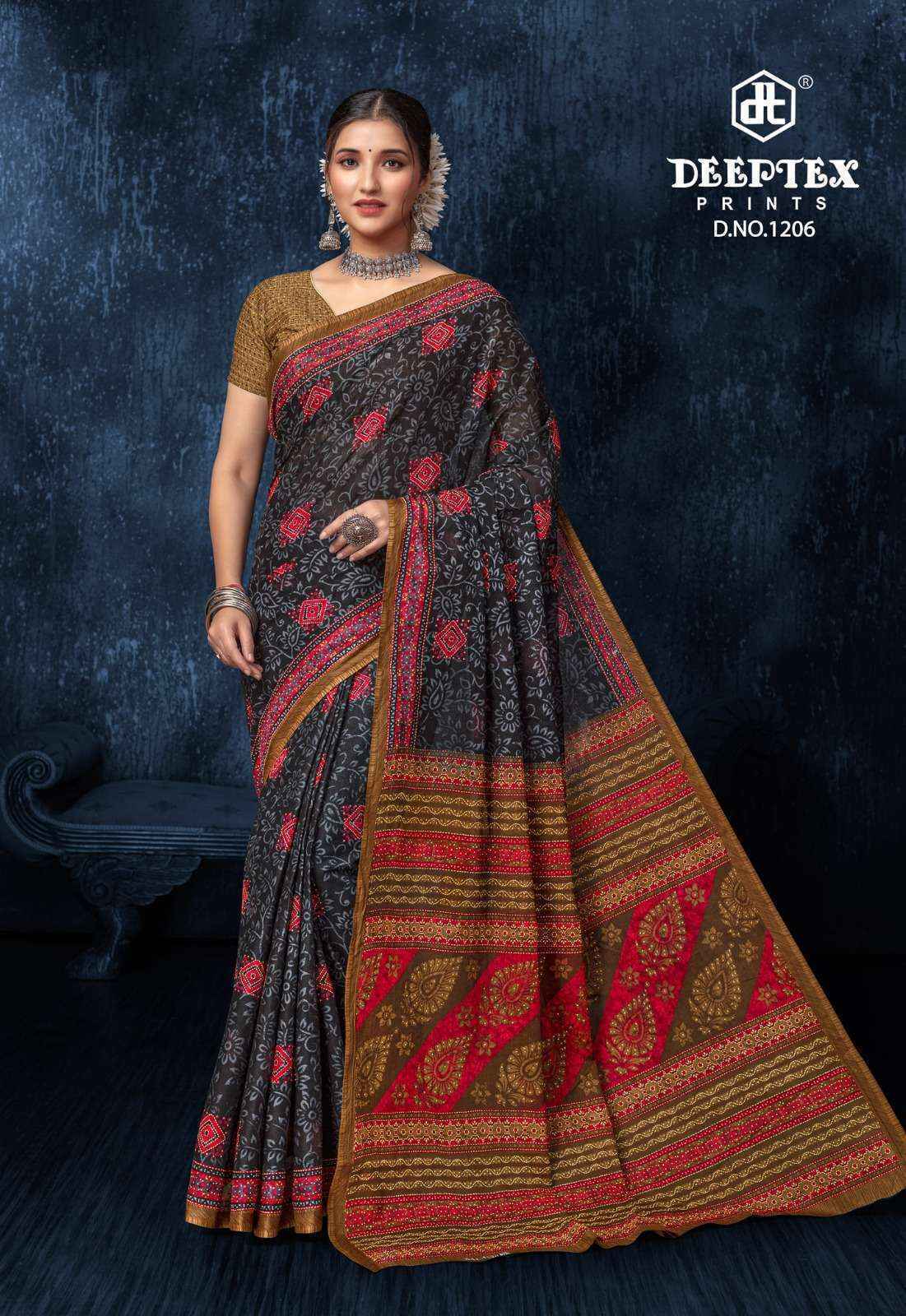Deeptex Prime Time Vol 12 Cotton Saree 10 pcs Catalogue