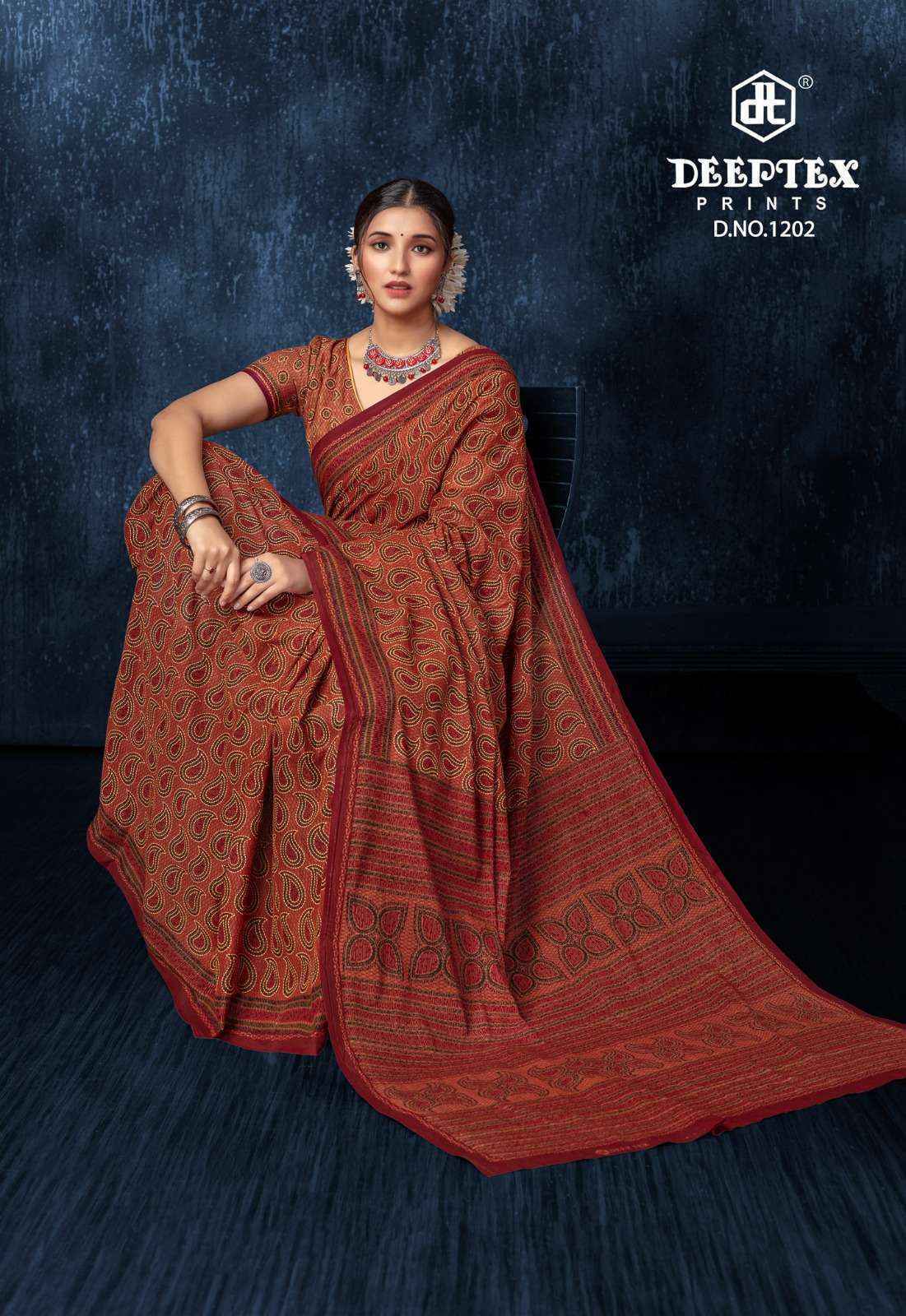 Deeptex Prime Time Vol 12 Cotton Saree 10 pcs Catalogue