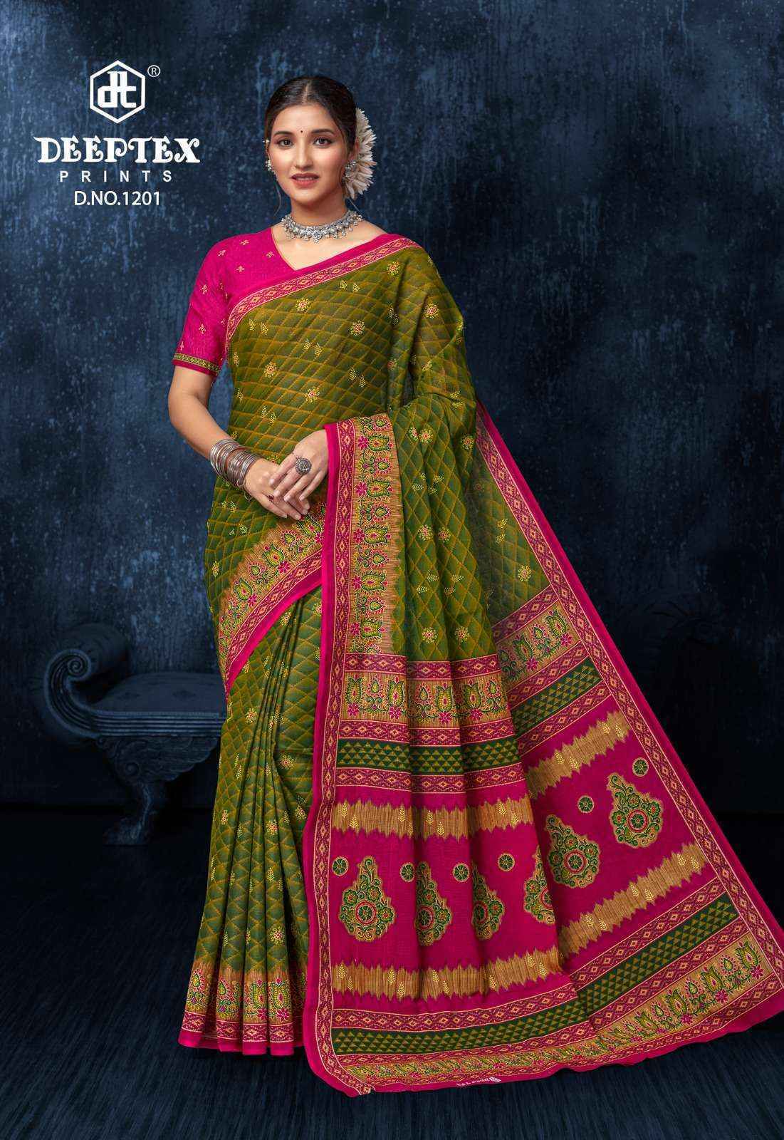 Deeptex Prime Time Vol 12 Cotton Saree 10 pcs Catalogue