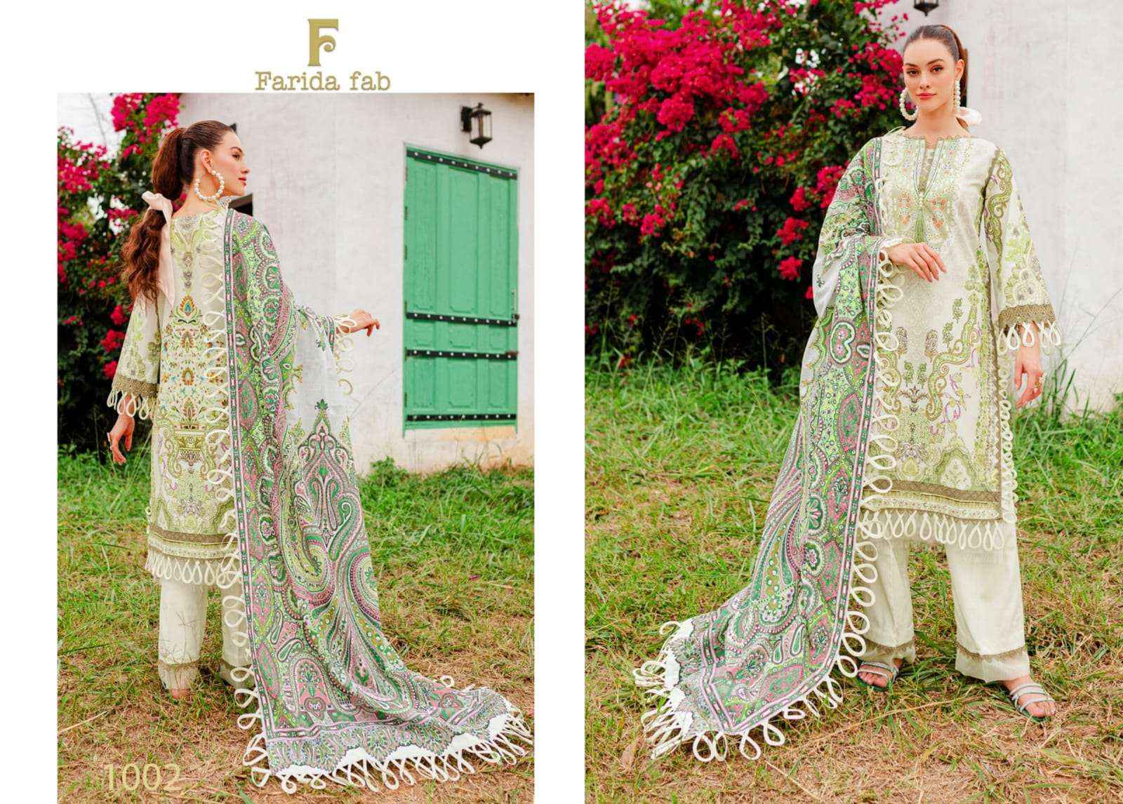 FARIDA FAB KARACHI PRINT VOL-1 COTTON DIGITAL PRINT SUIT ( 6 PCS CATALOG )