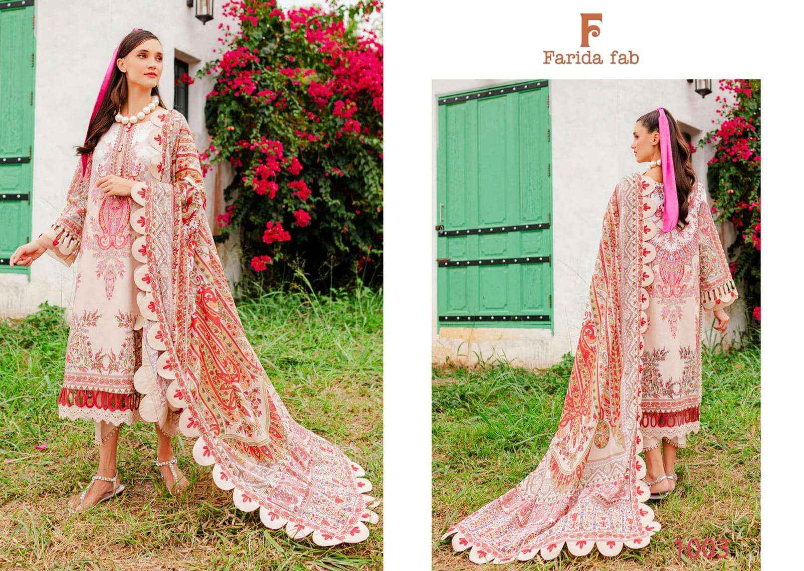 FARIDA FAB KARACHI PRINT VOL-1 COTTON DIGITAL PRINT SUIT ( 6 PCS CATALOG )