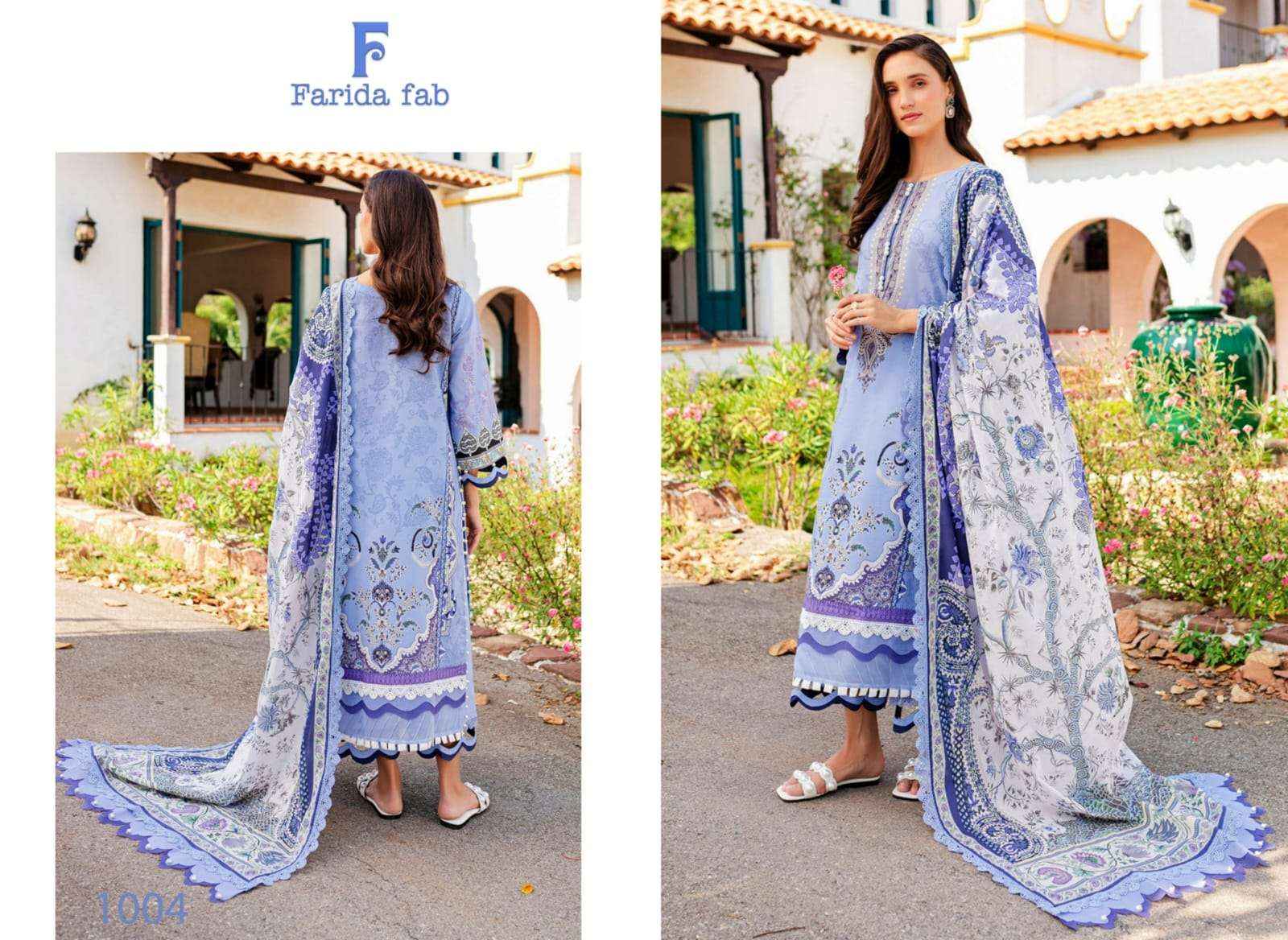 FARIDA FAB KARACHI PRINT VOL-1 COTTON DIGITAL PRINT SUIT ( 6 PCS CATALOG )