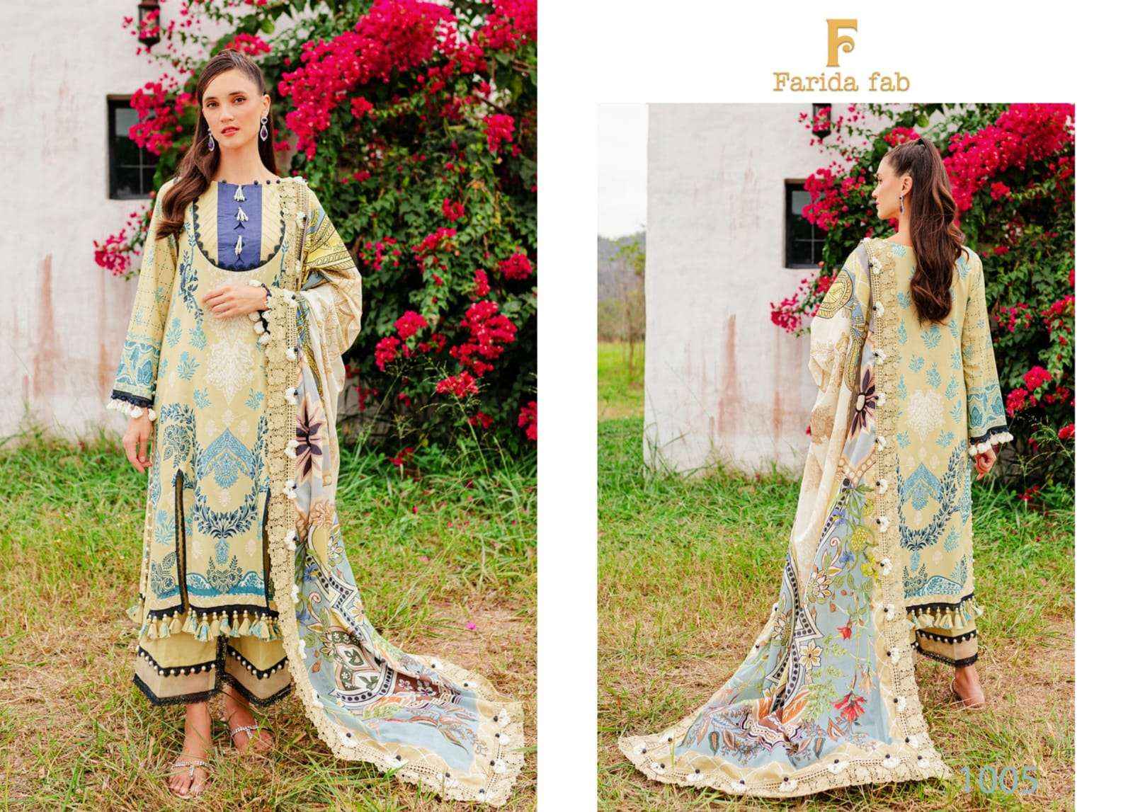 FARIDA FAB KARACHI PRINT VOL-1 COTTON DIGITAL PRINT SUIT ( 6 PCS CATALOG )