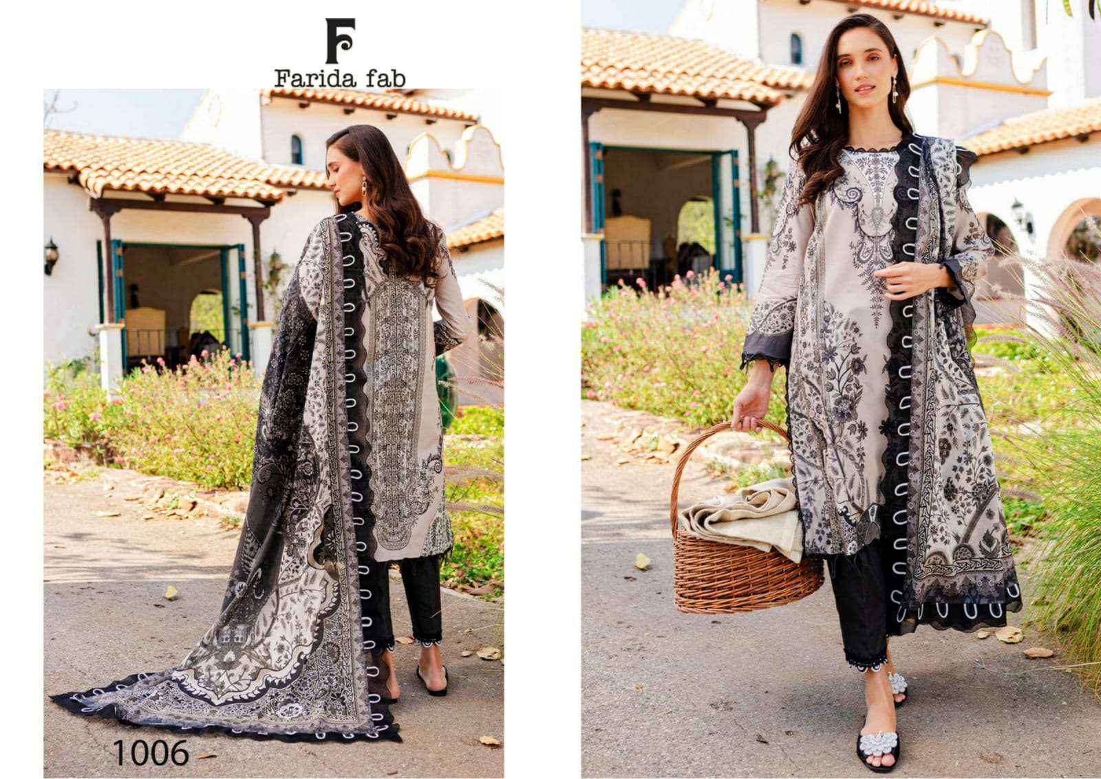 FARIDA FAB KARACHI PRINT VOL-1 COTTON DIGITAL PRINT SUIT ( 6 PCS CATALOG )