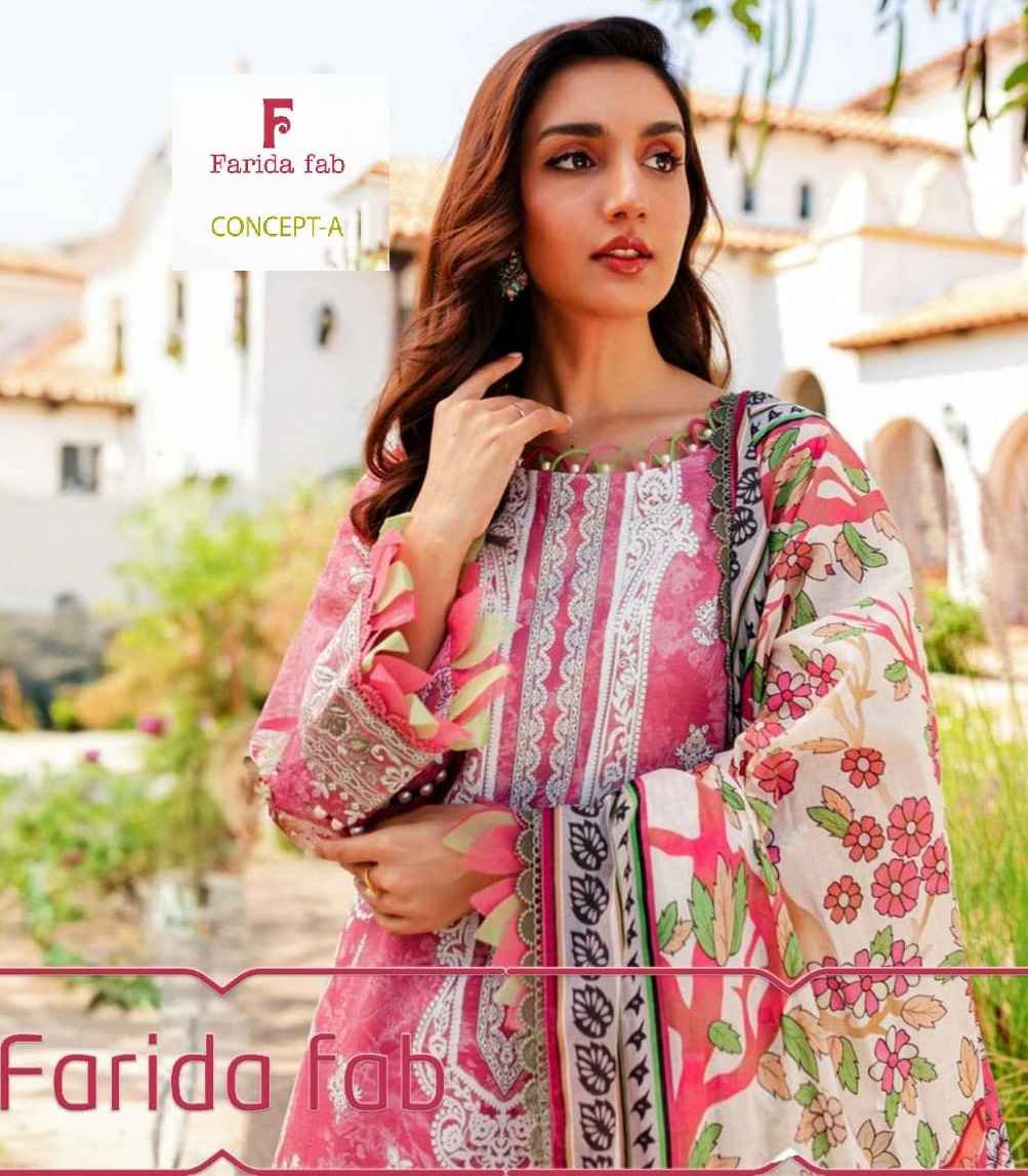 FARIDA FAB KARACHI PRINT VOL-1 COTTON DIGITAL PRINT SUIT ( 6 PCS CATALOG )