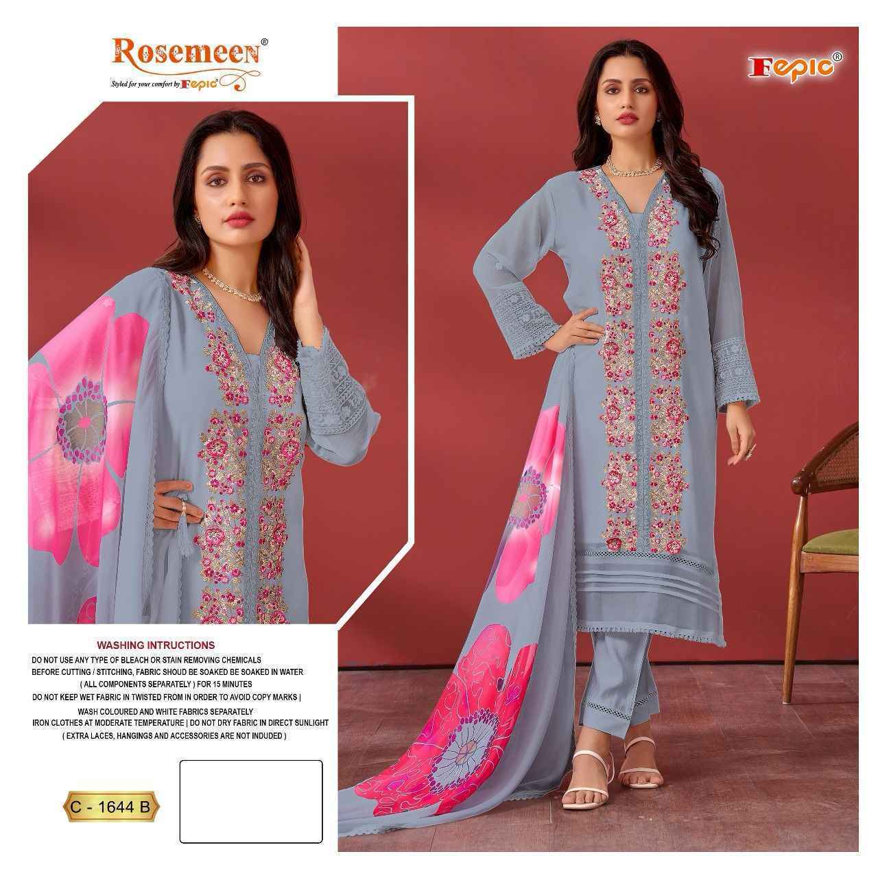 Fepic Rosemeen C-1644 Georgette Dress Material 3 Pc Catalog