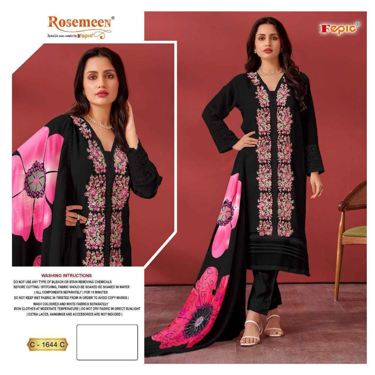 Fepic Rosemeen C-1644 Georgette Dress Material 3 Pc Catalog
