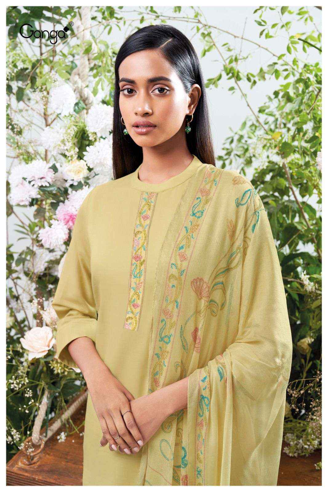 Ganga Pavika 2570 Fancy Silk Cotton Salwar Kameez Catalog  ( 4 pcs catalog )