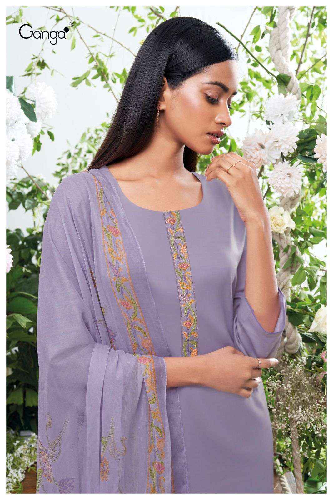 Ganga Pavika 2570 Fancy Silk Cotton Salwar Kameez Catalog  ( 4 pcs catalog )