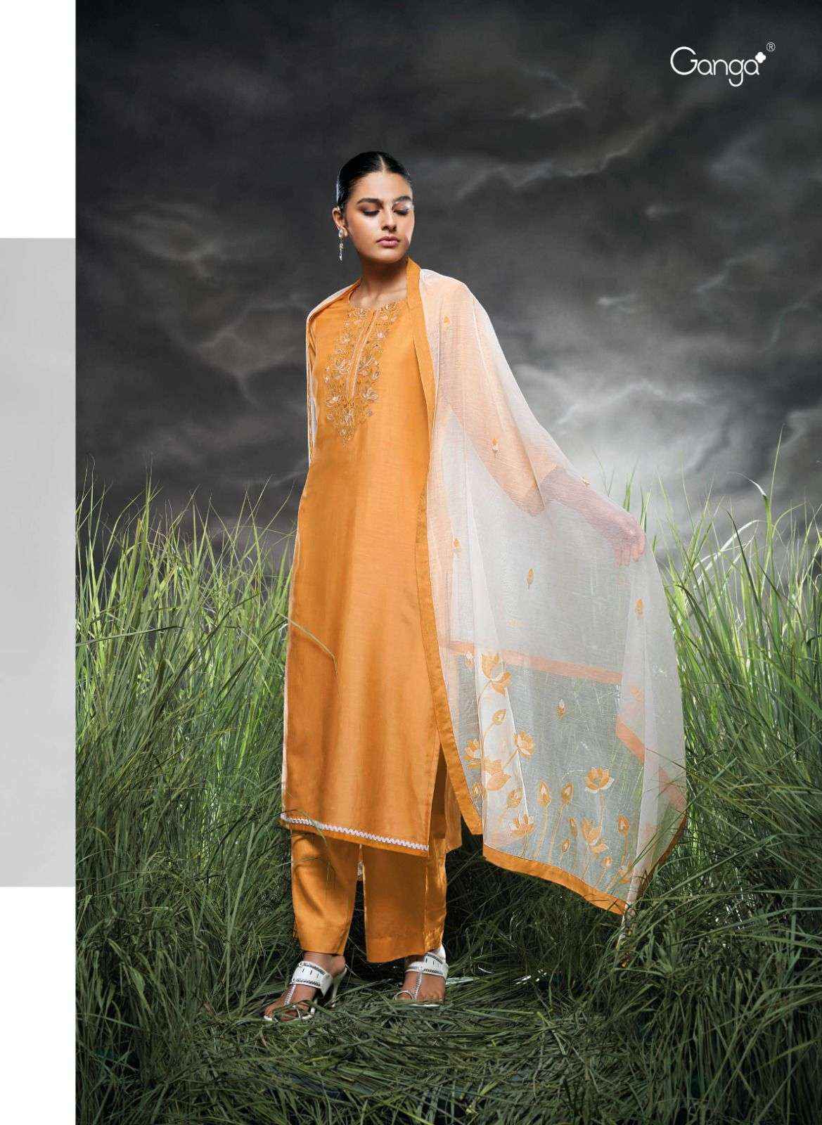 Ganga Vashti Designer Silk Ladies Dress Material Wholesale Price ( 6 Pcs Catalog )