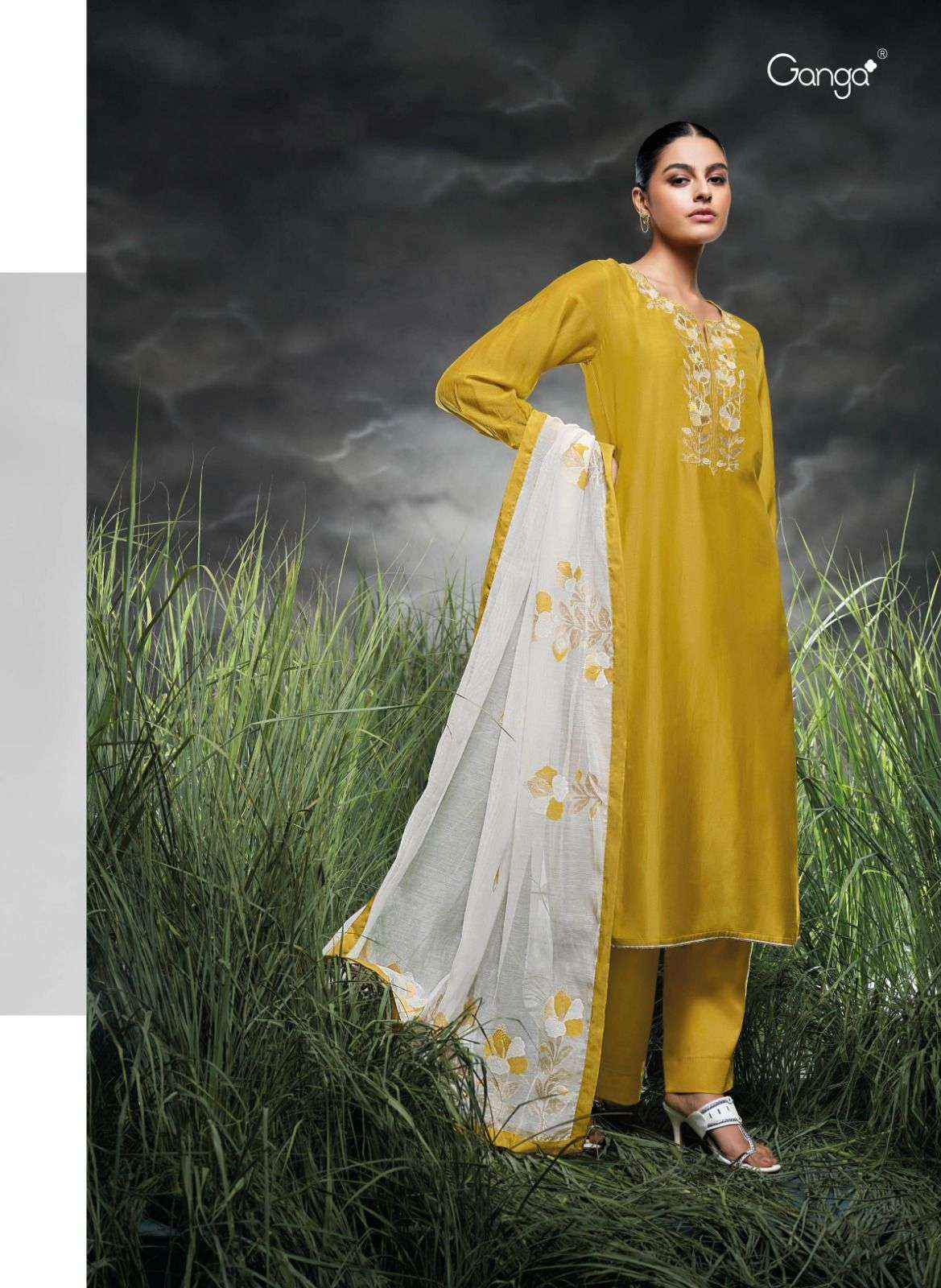 Ganga Vashti Designer Silk Ladies Dress Material Wholesale Price ( 6 Pcs Catalog )