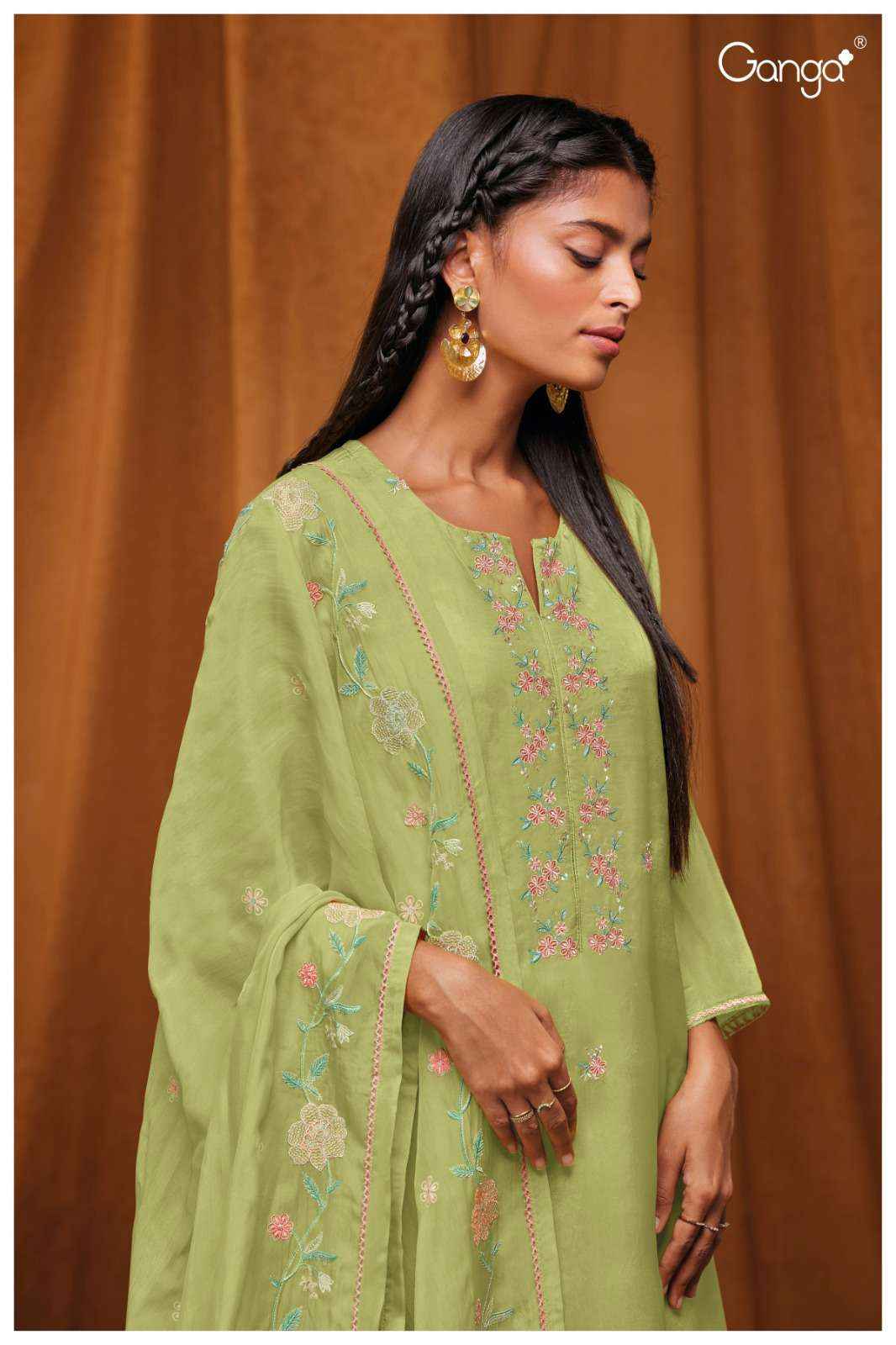 Ganga Yahvi 1713 A Fancy Silk Excusive Ladies Suit Dealers Buy Online (4 pcs catalog )