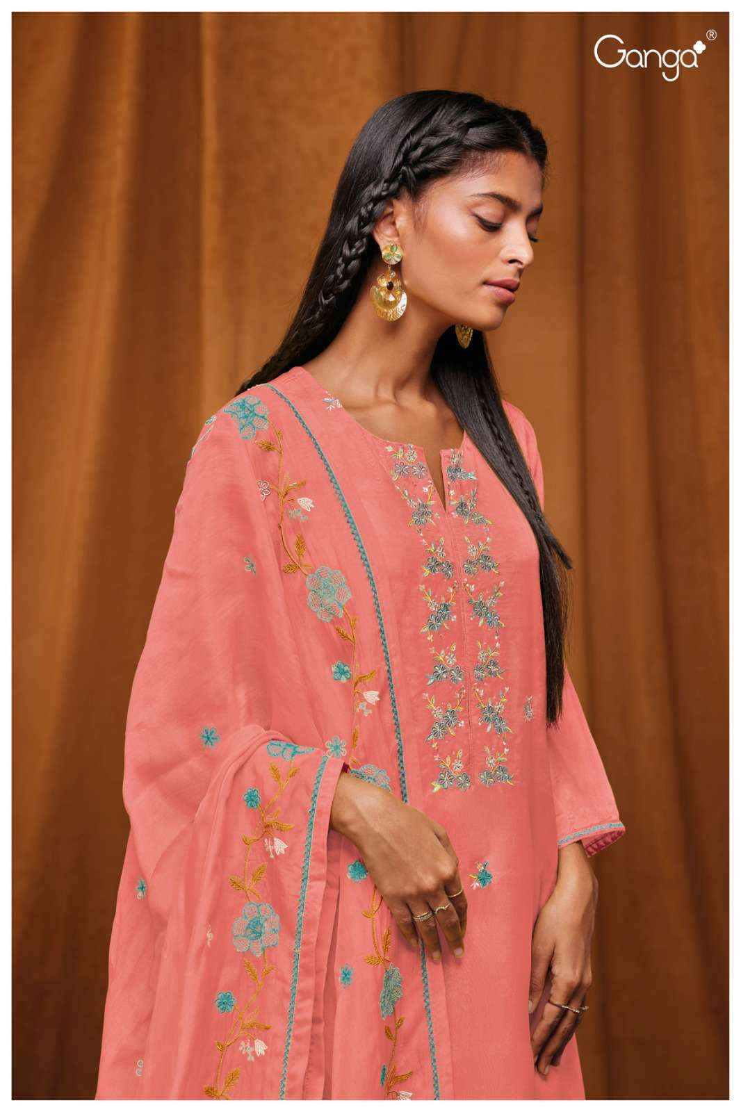 Ganga Yahvi 1713 A Fancy Silk Excusive Ladies Suit Dealers Buy Online (4 pcs catalog )