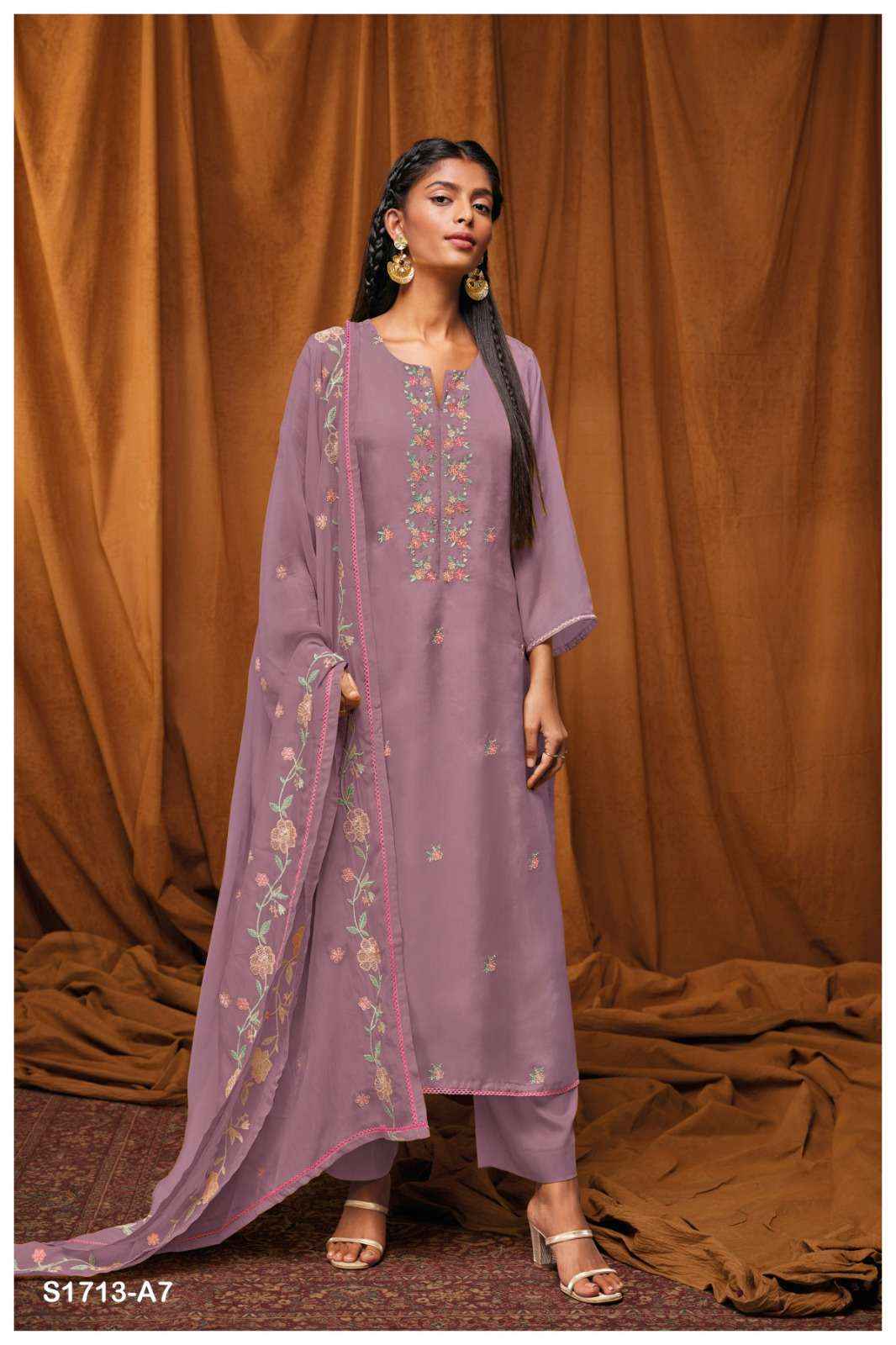 Ganga Yahvi 1713 A Fancy Silk Excusive Ladies Suit Dealers Buy Online (4 pcs catalog )