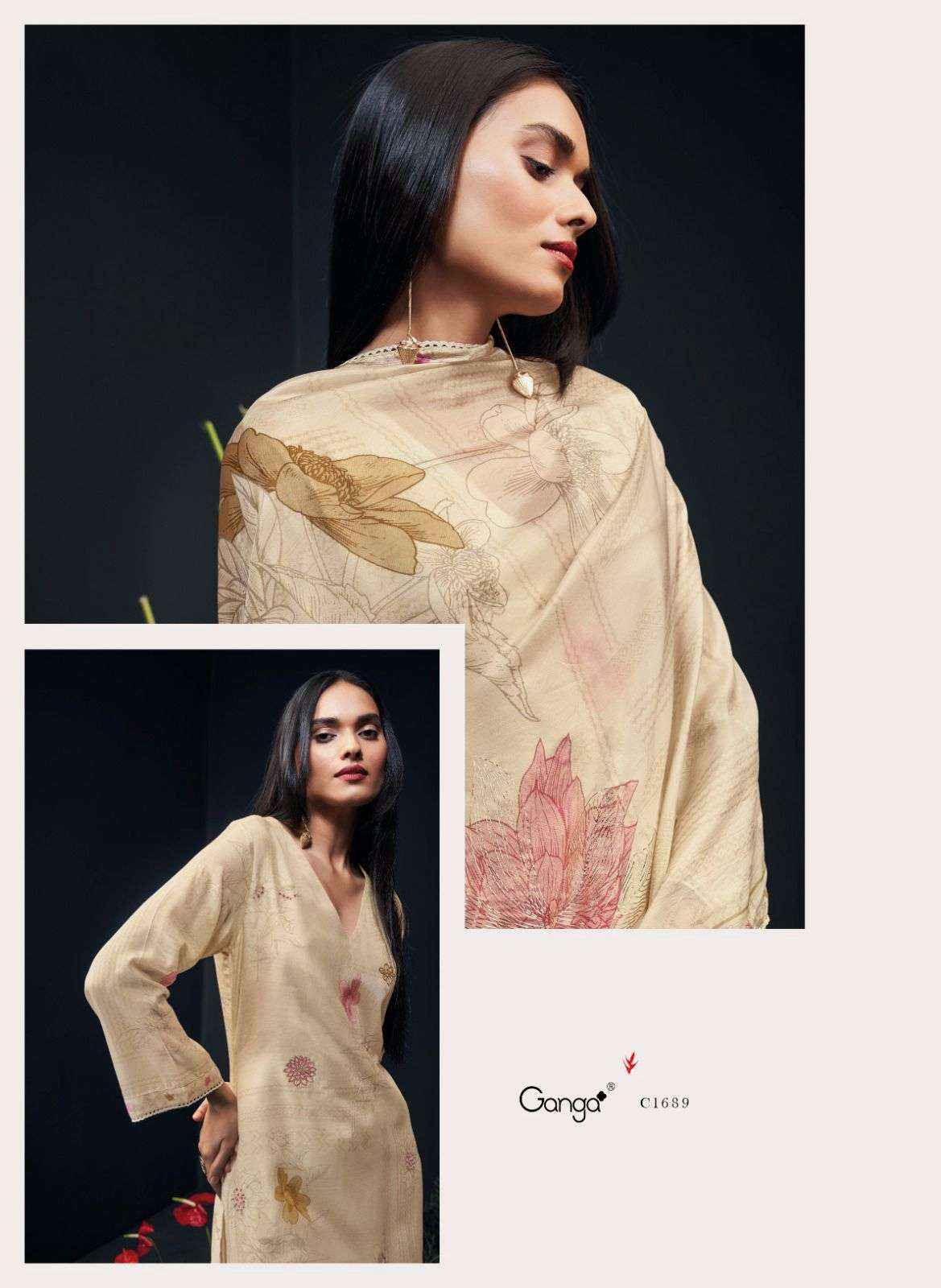 Ganga Zanera Branded Premium Designs Silk Occasion Wear Dress ( 6 pcs catalog )