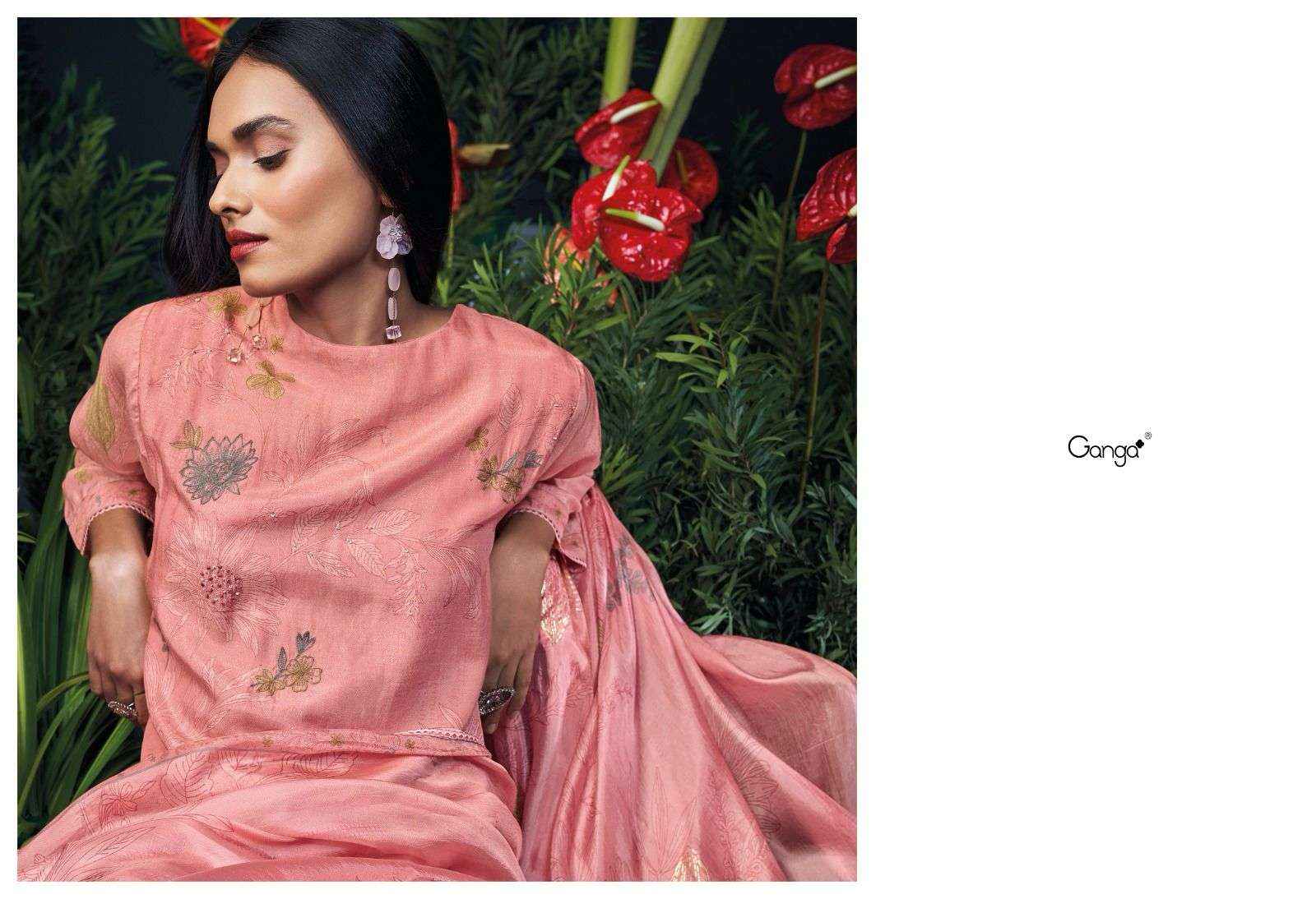 Ganga Zanera Branded Premium Designs Silk Occasion Wear Dress ( 6 pcs catalog )