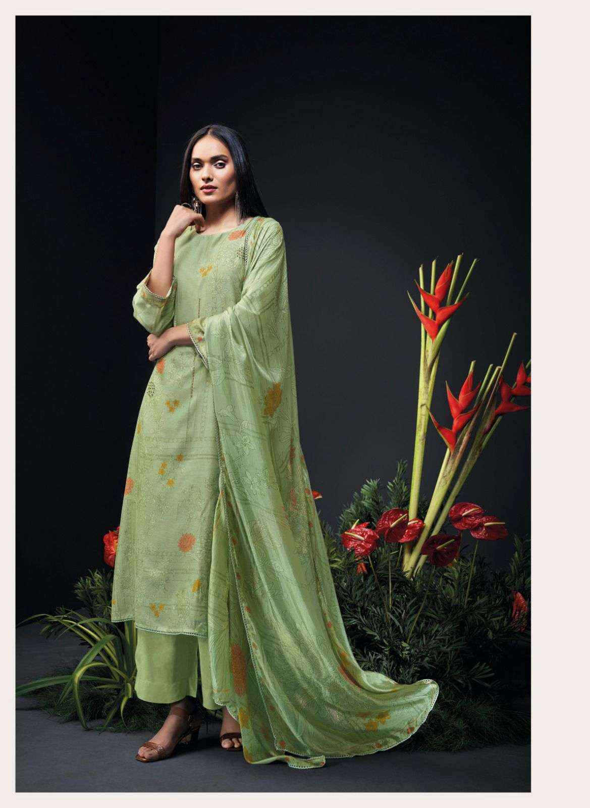Ganga Zanera Branded Premium Designs Silk Occasion Wear Dress ( 6 pcs catalog )