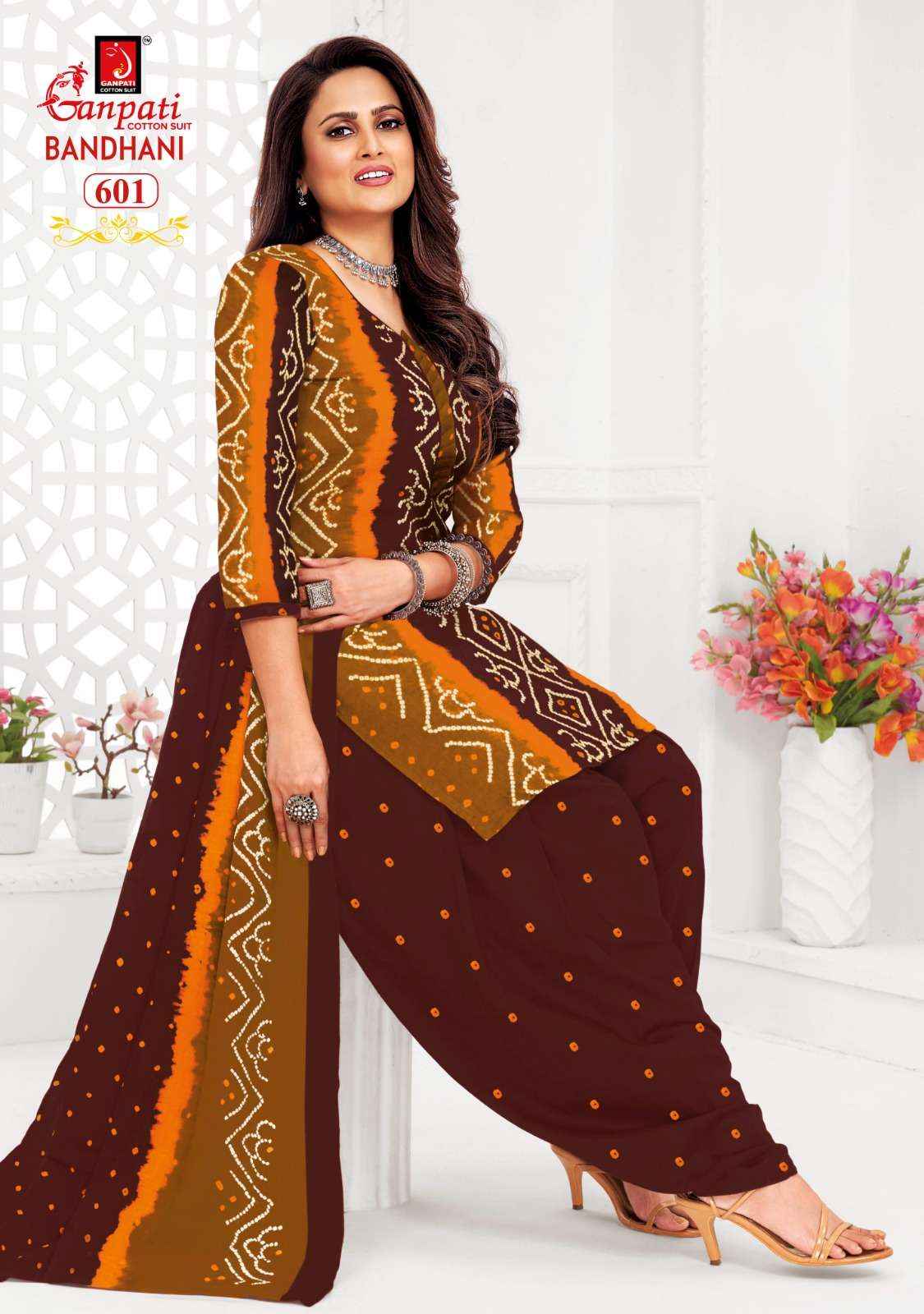 GANPATI BANDHANI VOL 15 COTTON PRINTED SALWAR SUITs ( 15 pcs catalog )