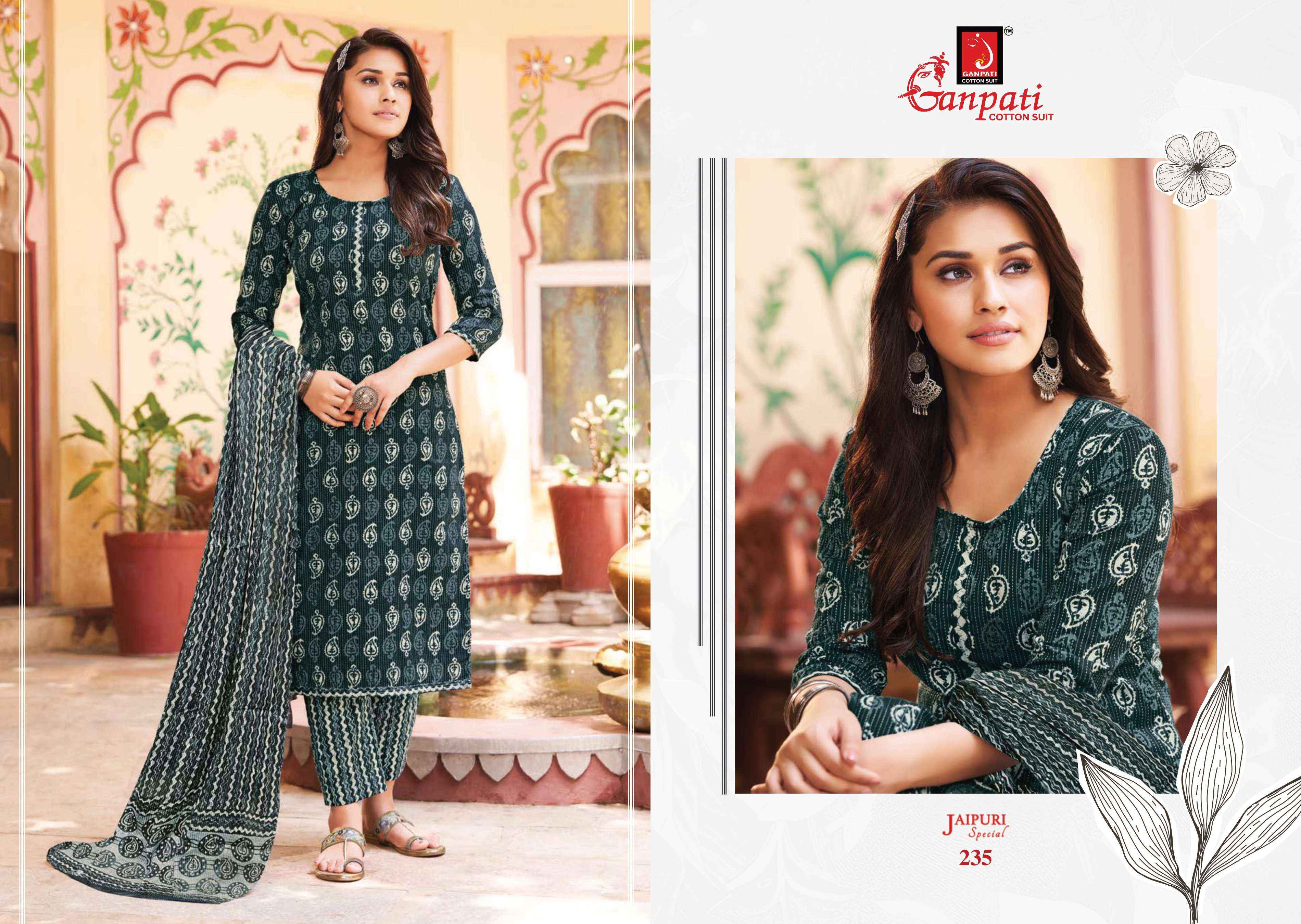 Ganpati Cotton Jaipuri Special Vol 9 Pure Cotton Suits ( 15 Pcs Catalog )