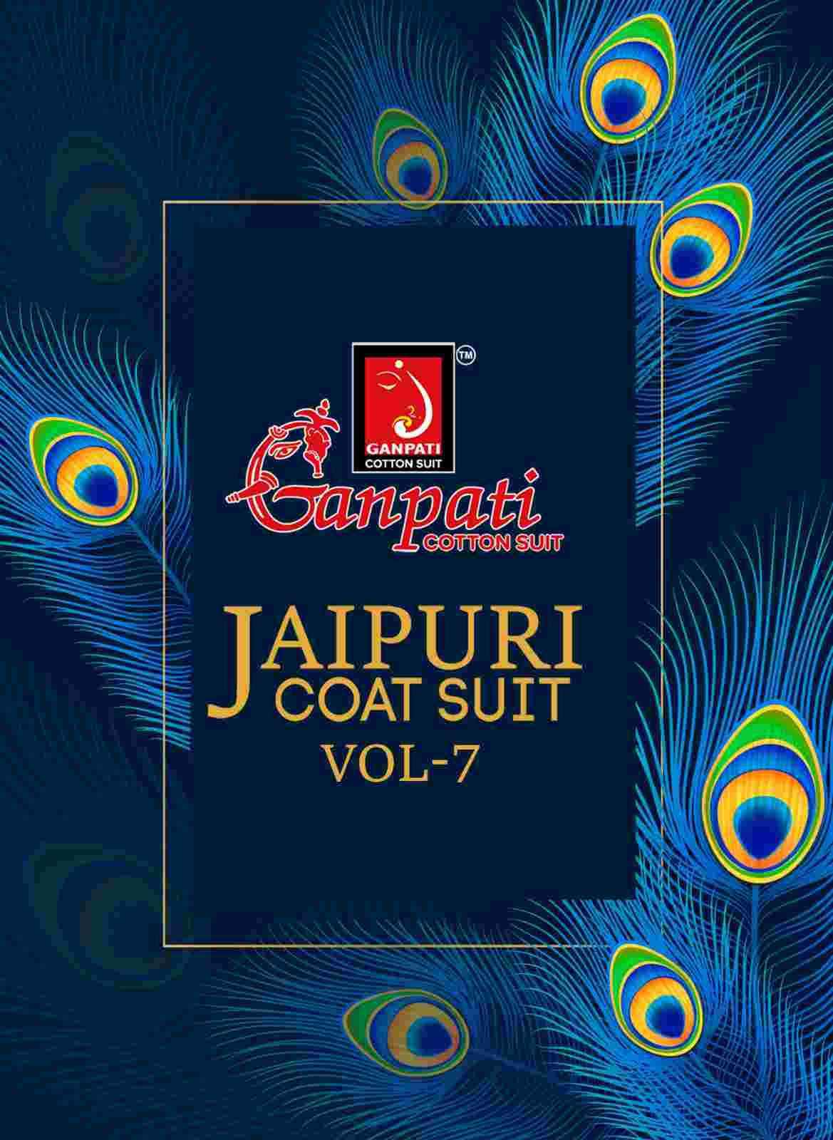 Ganpati Jaipuri Coat Suit Vol 7 Designer Co-Ord Set For Women Online In India ( 15 Pcs Catalog )