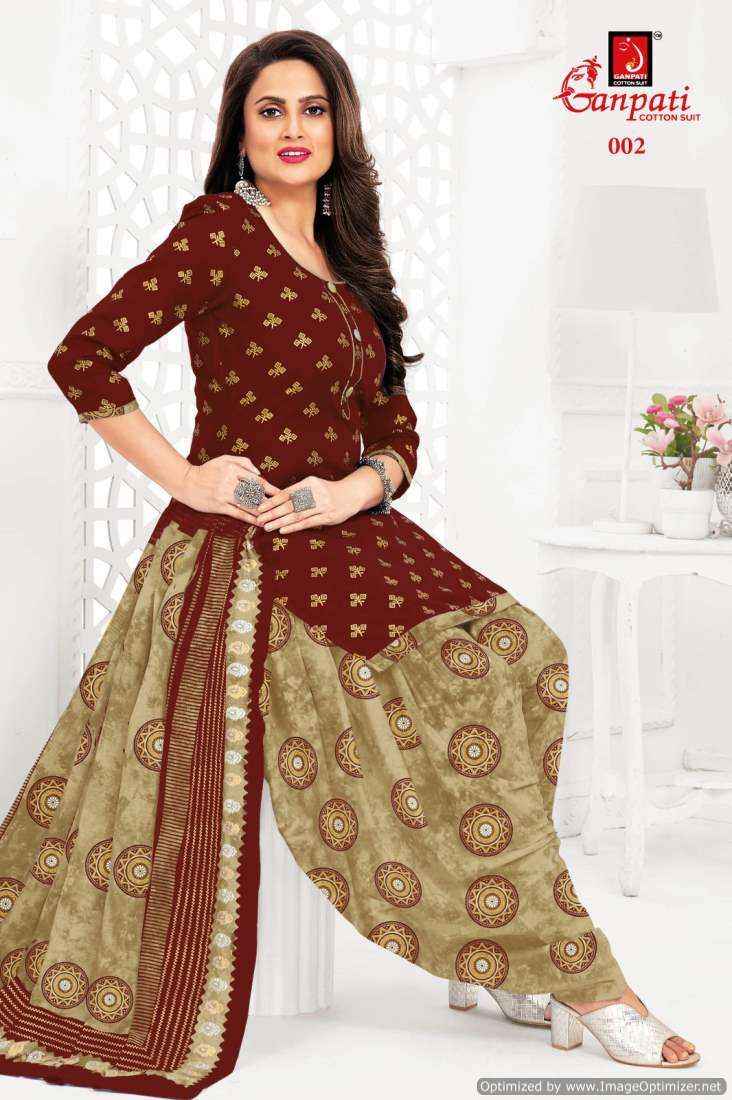 Ganpati The Dye Gold Vol 1 Pure Cotton Printed Suits Summer Collection ( 6 pcs catalog )