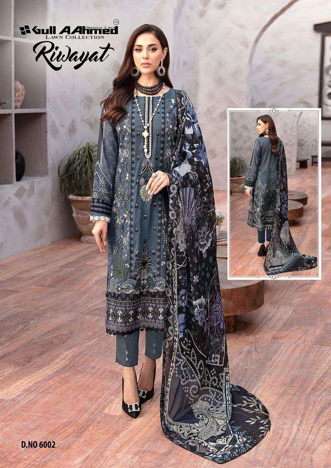 GULL AAHMED RIWAYAT VOL 6 LAWN COTTON DIGITAL PRINT SUITS ( 6 PCS CATALOG )