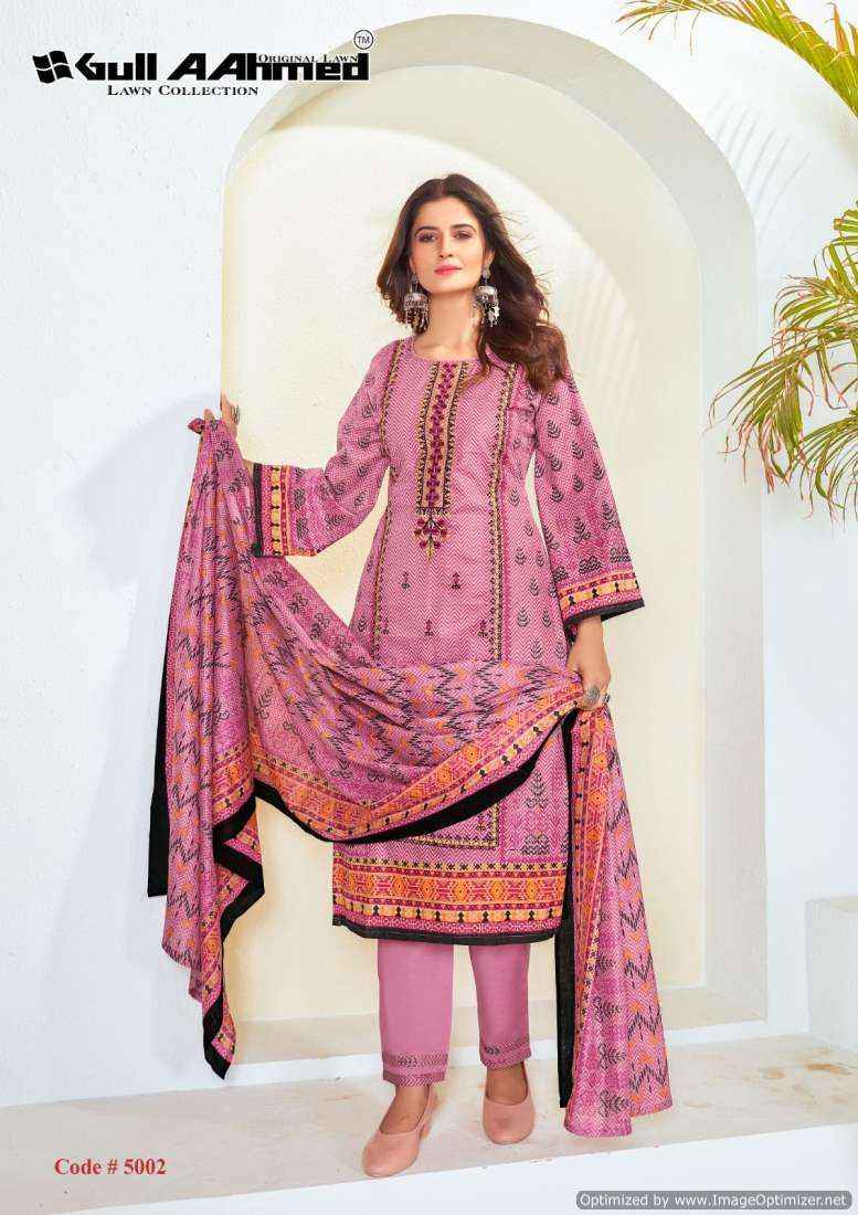 Gull Ahmed Bin Saeed Vol 5 Lawn Cotton Dress Material ( 6 Pcs Catalog )