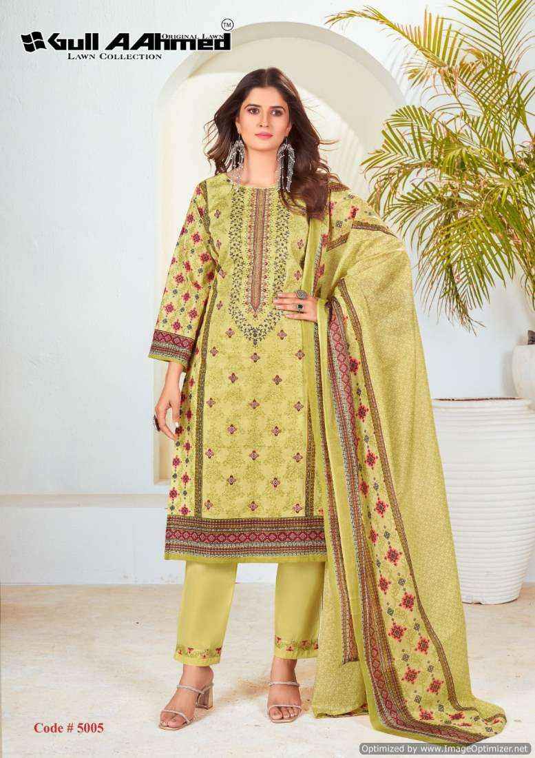 Gull Ahmed Bin Saeed Vol 5 Lawn Cotton Dress Material ( 6 Pcs Catalog )