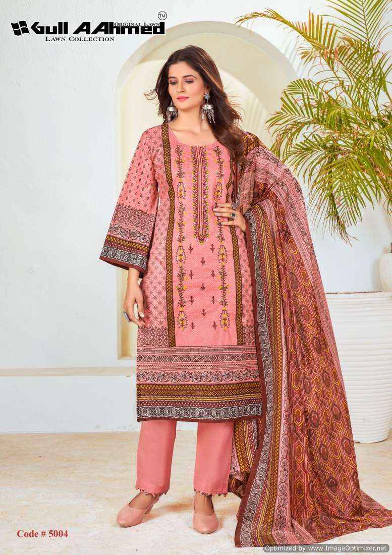 Gull Ahmed Bin Saeed Vol 5 Lawn Cotton Dress Material ( 6 Pcs Catalog )