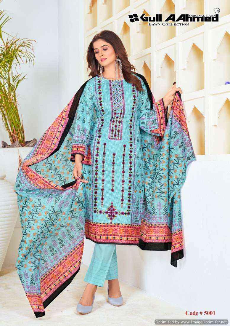 Gull Ahmed Bin Saeed Vol 5 Lawn Cotton Dress Material ( 6 Pcs Catalog )