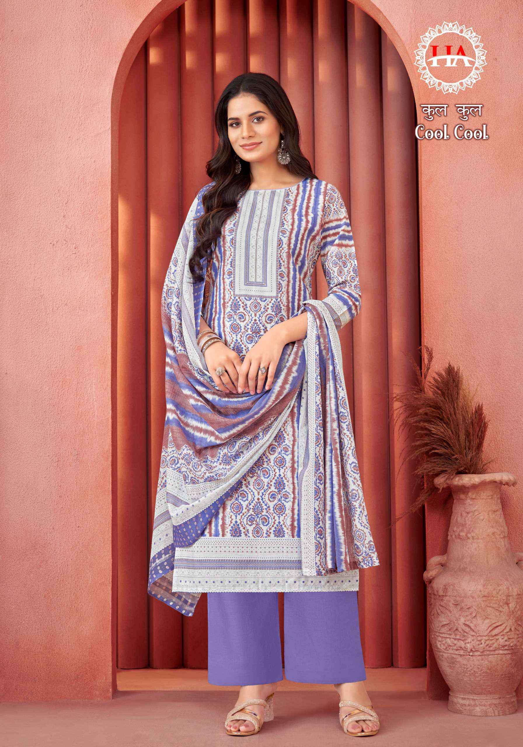 HARSHIT FASHION HUB COOL COOL COTTON FANCY PRINT SALWAR SUIT ( 8 PCS CATALOG )