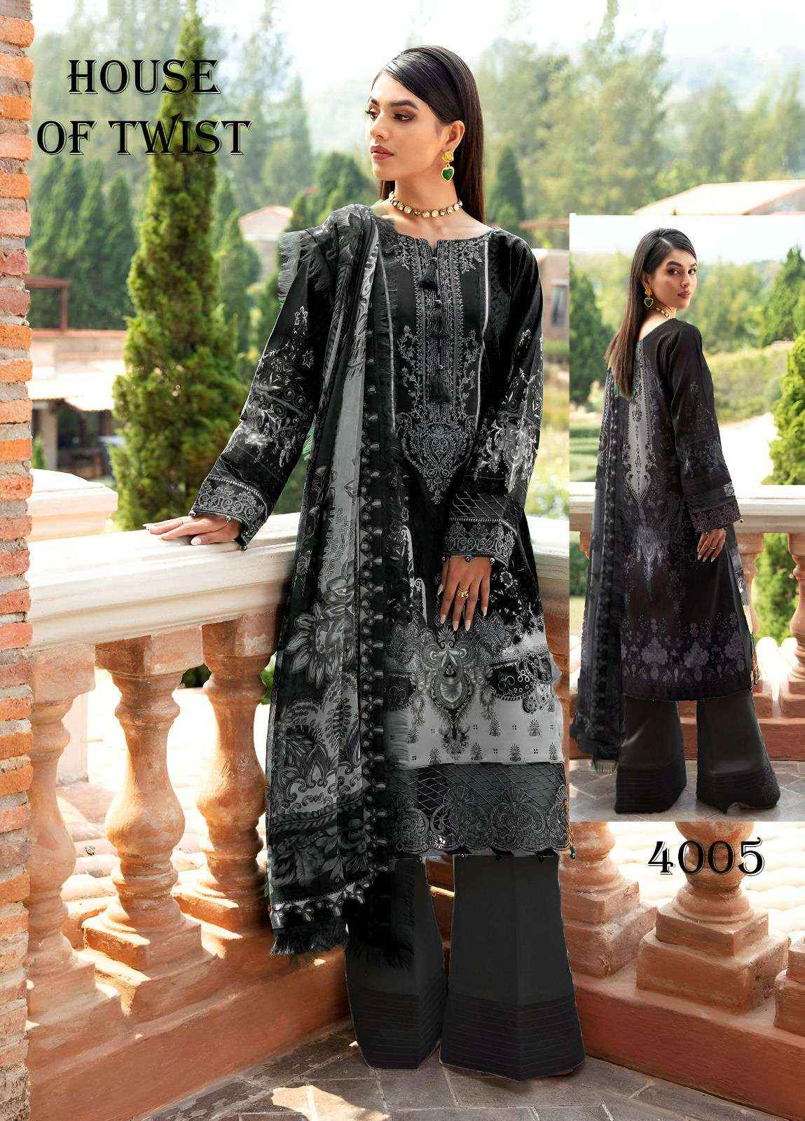 HOUSE OF TWIST BLACK & WHITE COTTON DIGITAL PRINT SALWAR SUITS ( 6 PCS CATALOG )