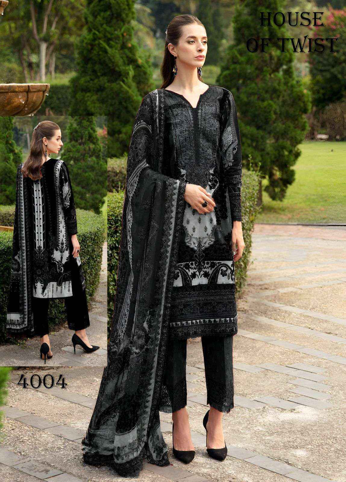 HOUSE OF TWIST BLACK & WHITE COTTON DIGITAL PRINT SALWAR SUITS ( 6 PCS CATALOG )