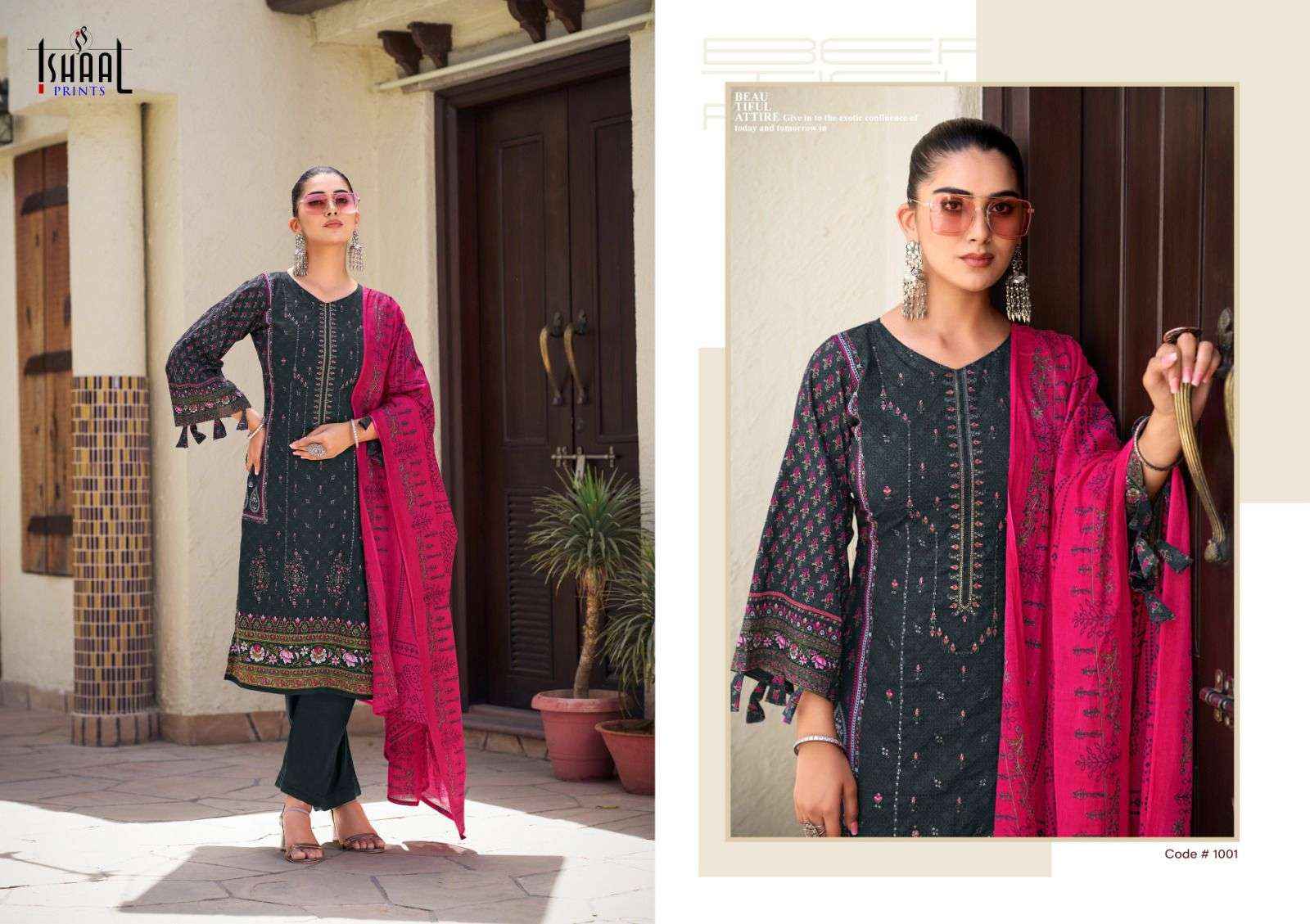 Ishaal Embroidered Vol 9 Cotton Pakistani Suits Wholesale ( 10 Pcs Catalog )