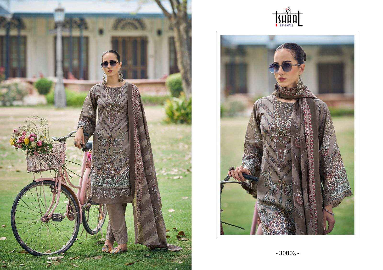 ISHAAL PRINTS GULMOHAR VOL 30 LAWN COTTON SUITS ( 10 PCS CATALOG )