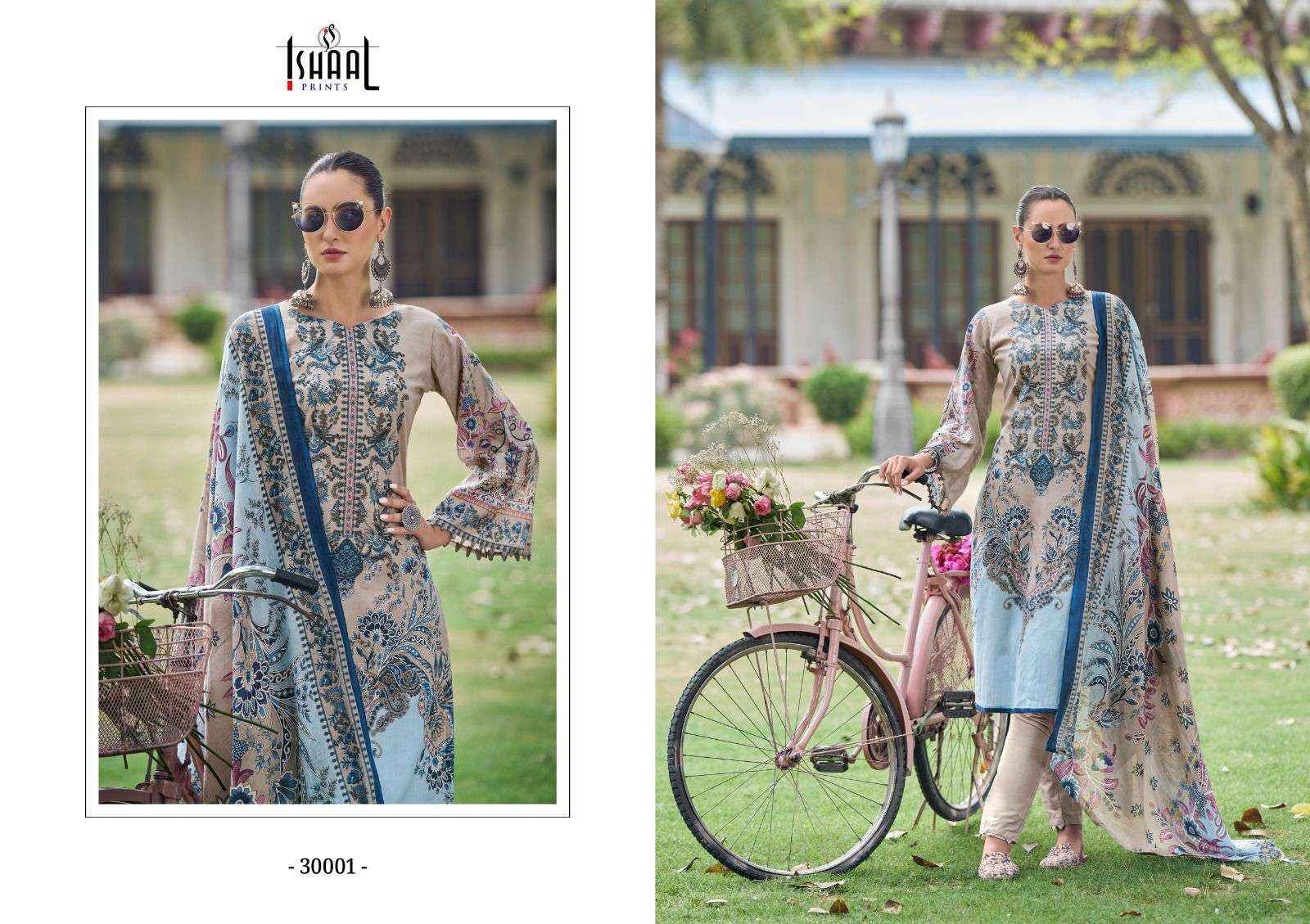 ISHAAL PRINTS GULMOHAR VOL 30 LAWN COTTON SUITS ( 10 PCS CATALOG )