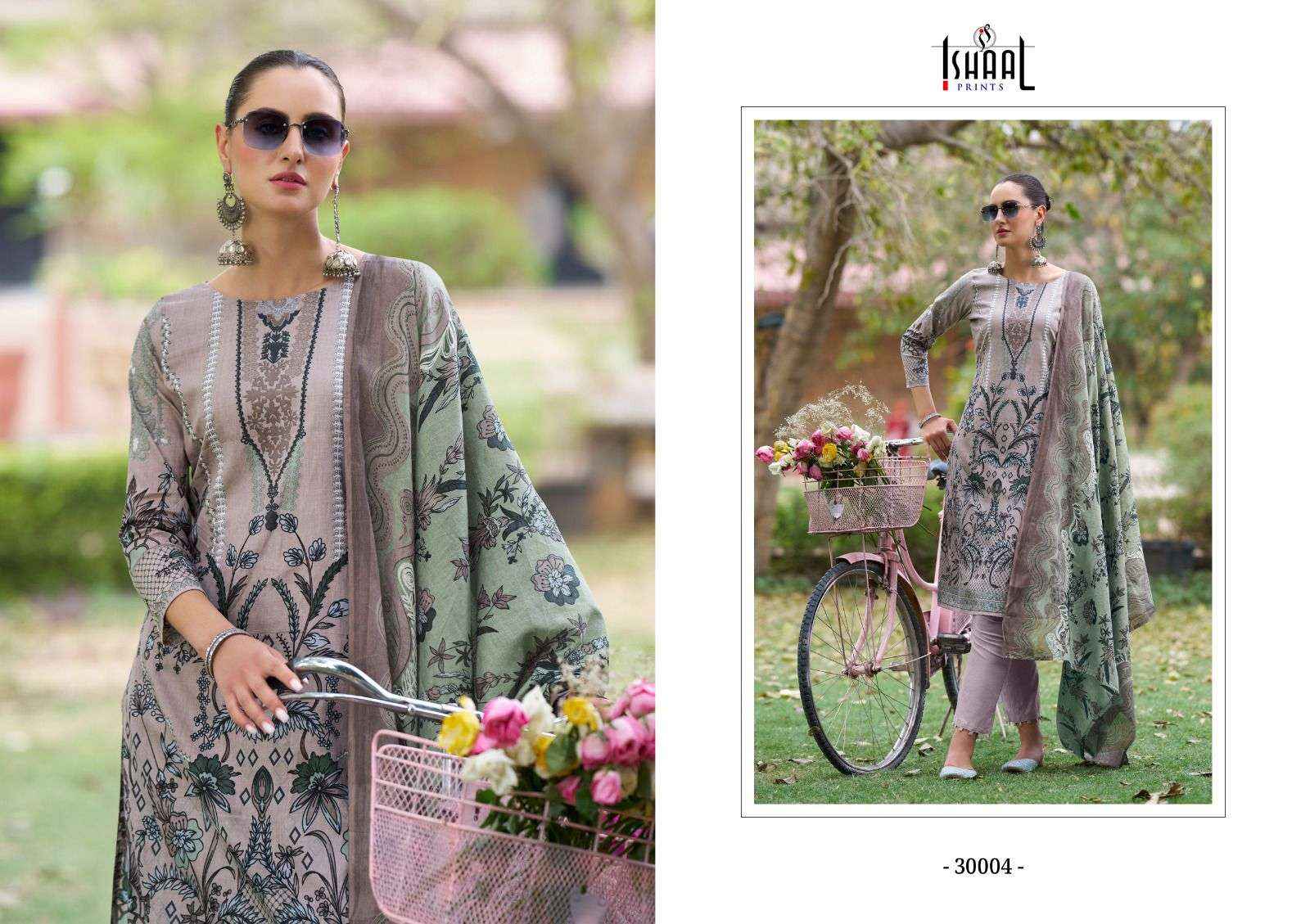 ISHAAL PRINTS GULMOHAR VOL 30 LAWN COTTON SUITS ( 10 PCS CATALOG )