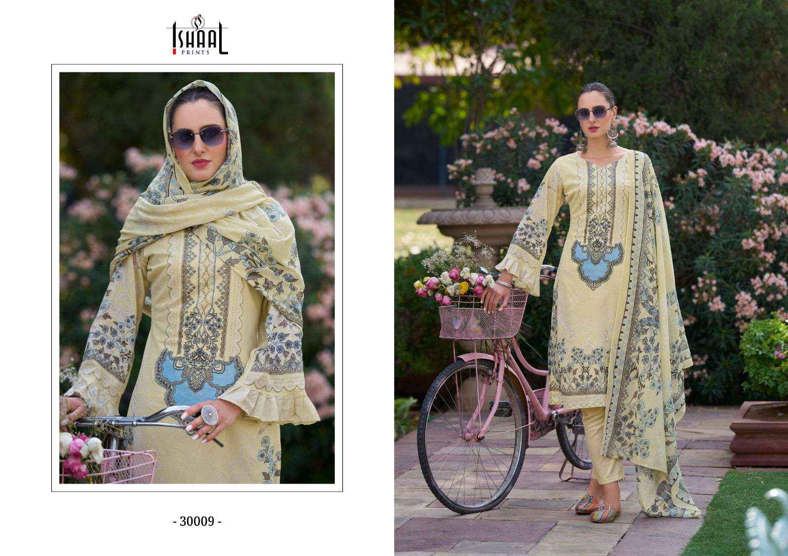 ISHAAL PRINTS GULMOHAR VOL 30 LAWN COTTON SUITS ( 10 PCS CATALOG )