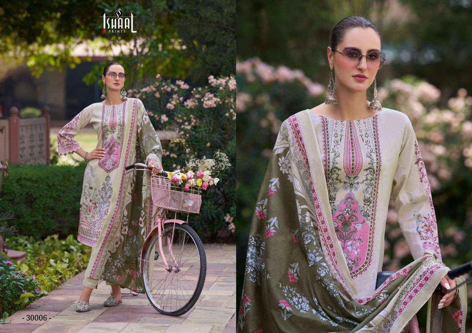 ISHAAL PRINTS GULMOHAR VOL 30 LAWN COTTON SUITS ( 10 PCS CATALOG )