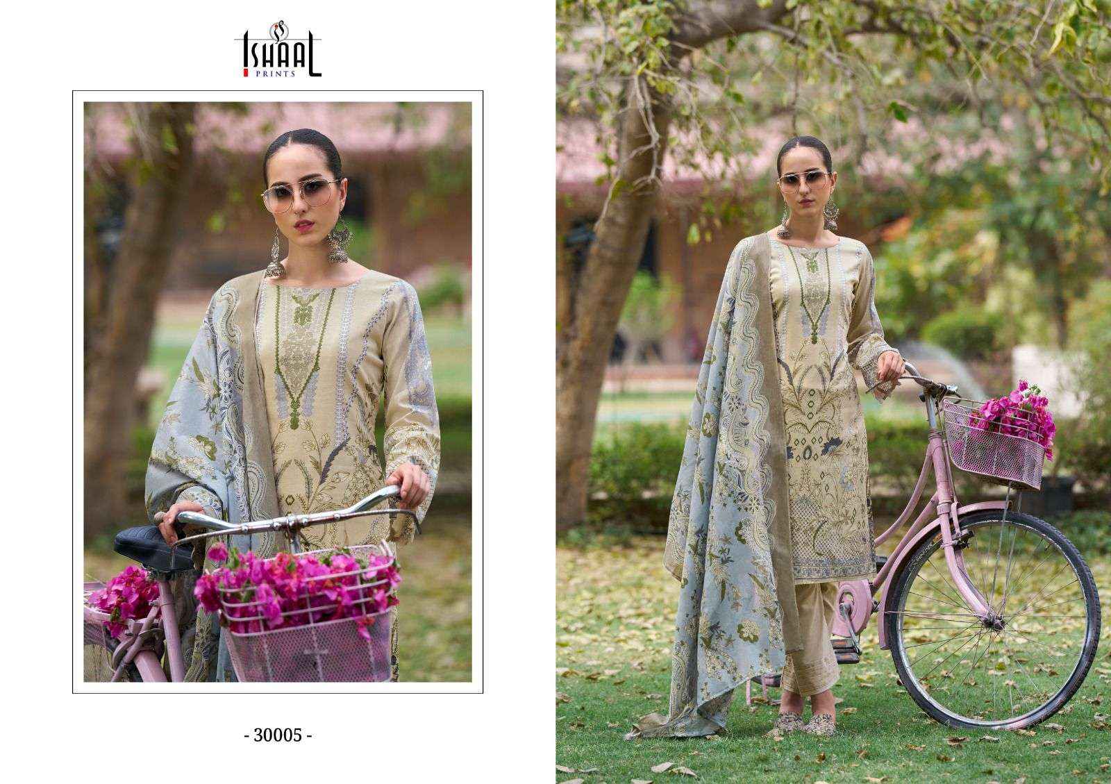 ISHAAL PRINTS GULMOHAR VOL 30 LAWN COTTON SUITS ( 10 PCS CATALOG )