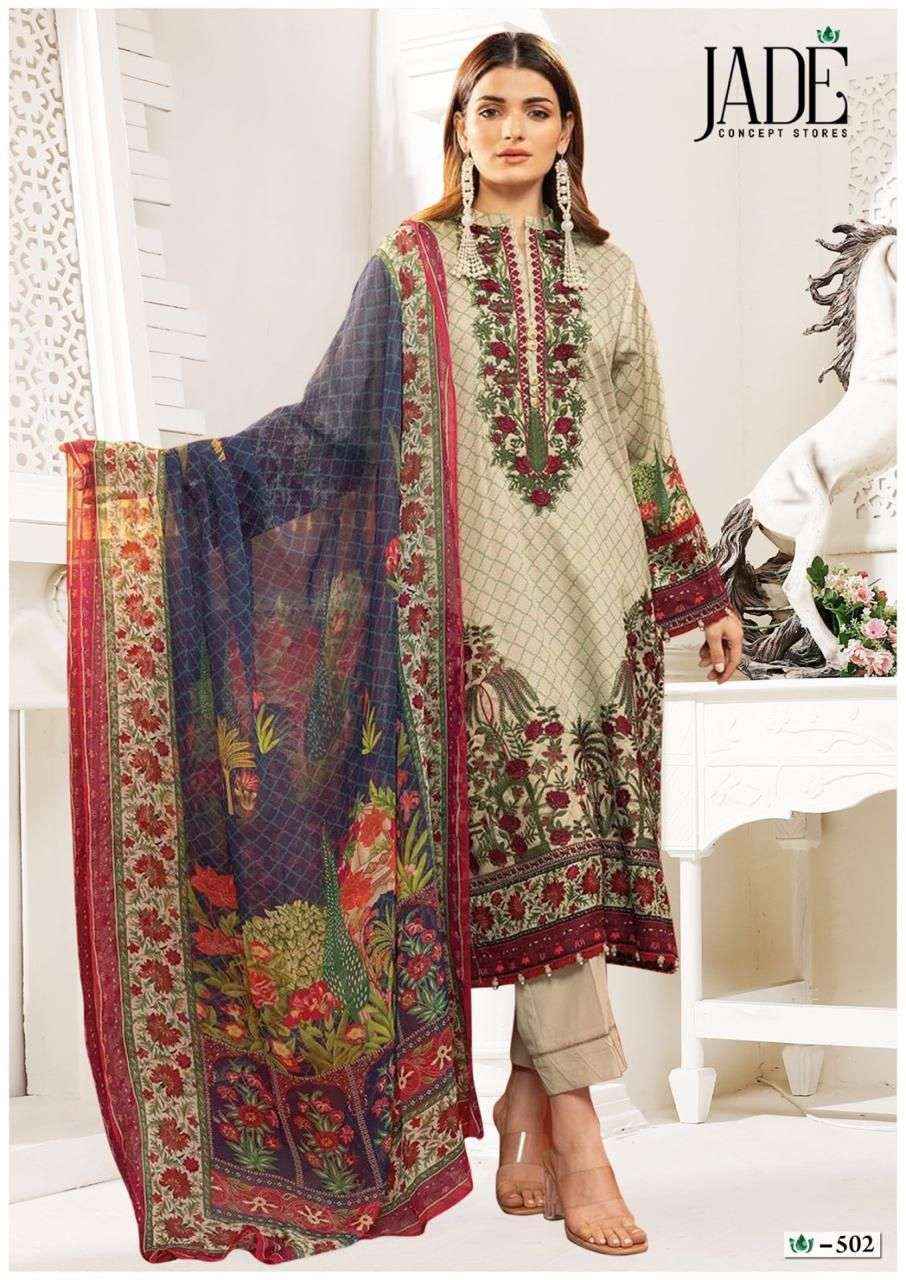 JADE CRIMSON EXCLUSIVE HEAVY LAWN COLLECTION VOL 5 LAWN COTTON SUITS ( 6 PCS CATALOG )