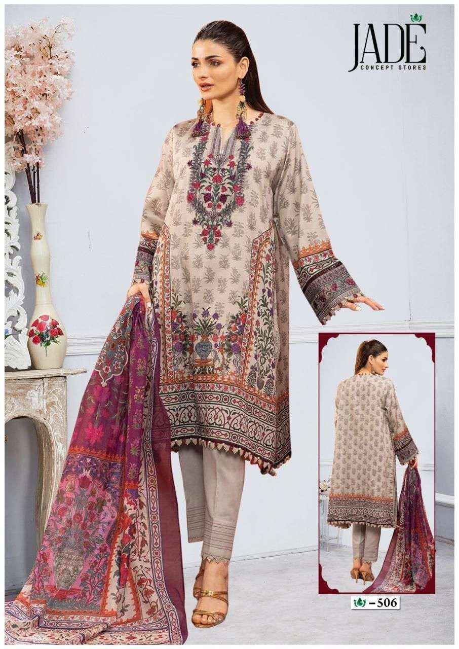 JADE CRIMSON EXCLUSIVE HEAVY LAWN COLLECTION VOL 5 LAWN COTTON SUITS ( 6 PCS CATALOG )